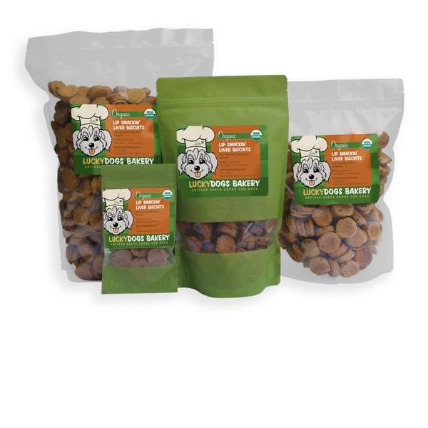 Lucky’s Organic Chicken Liver Dog Biscuits – Lip Smackin’ Good!