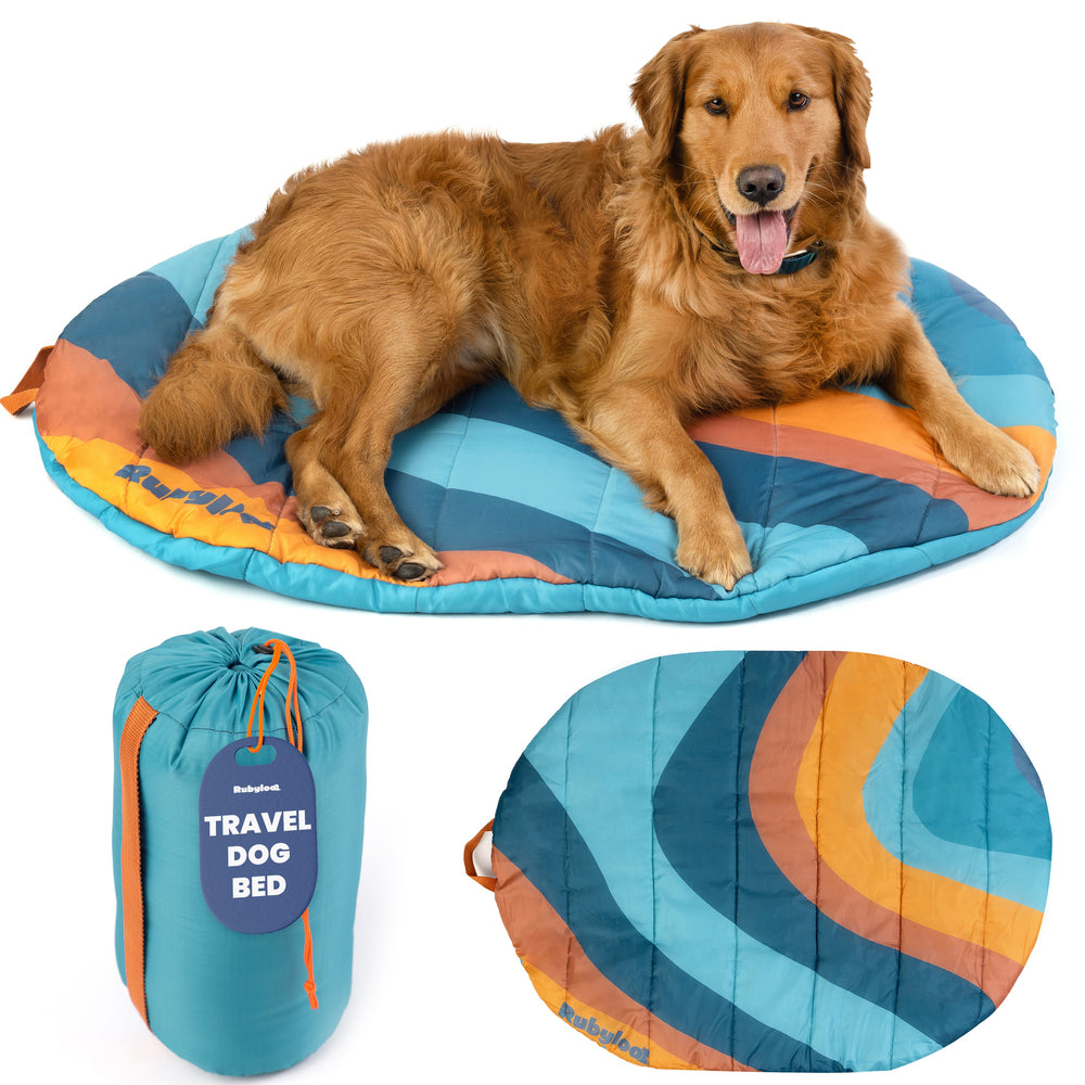 Portable Travel Dog Bed for Camping & Car Trips – Waterproof Roll-Up Pet Mat with Carry Bag