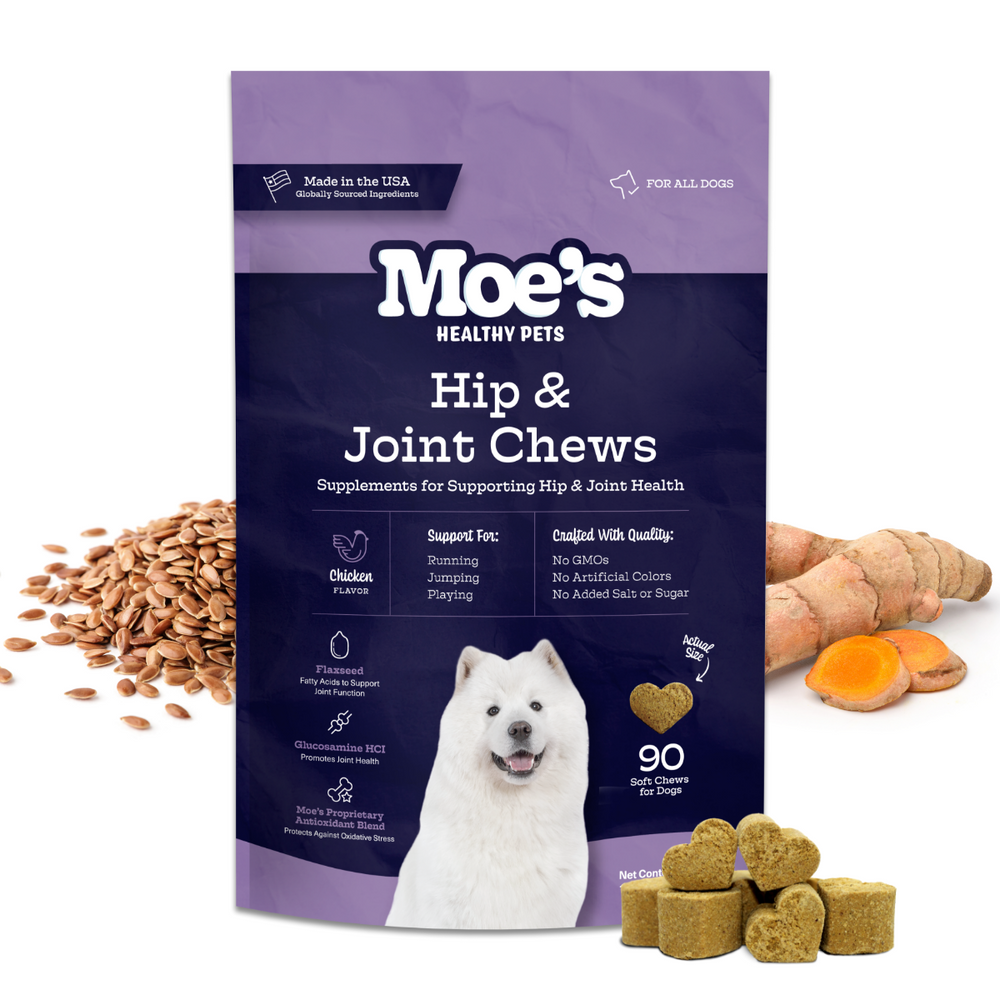 Moe’s Hip & Joint Soft Chews – Glucosamine Joint Support Supplement for Dogs