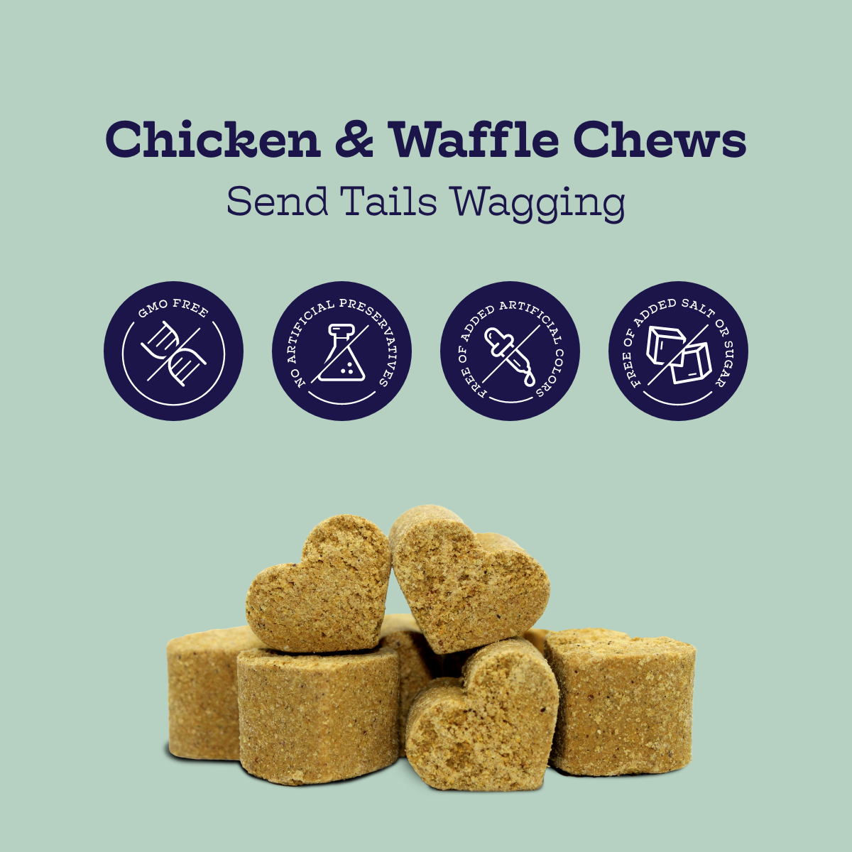 Moe’s Chicken and Waffles Chews – Soft Chicken Liver Dog Treats