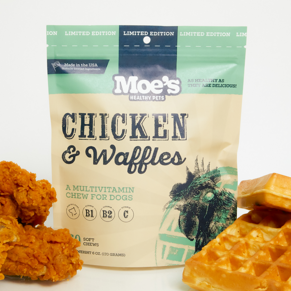 Moe’s Chicken and Waffles Chews – Soft Chicken Liver Dog Treats