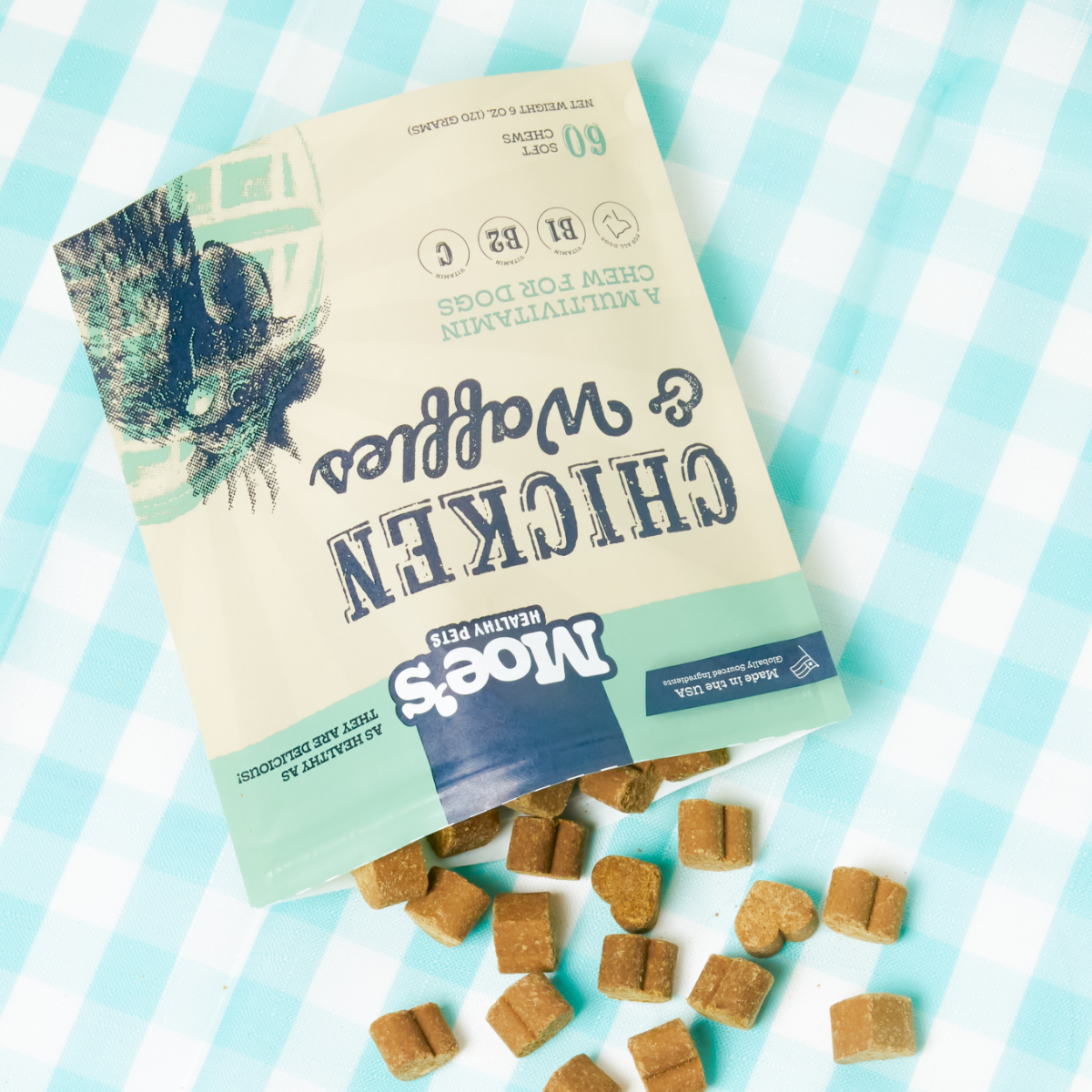Moe’s Chicken and Waffles Chews – Soft Chicken Liver Dog Treats