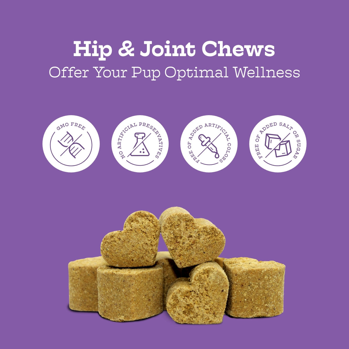 Moe’s Hip & Joint Soft Chews – Glucosamine Joint Support Supplement for Dogs