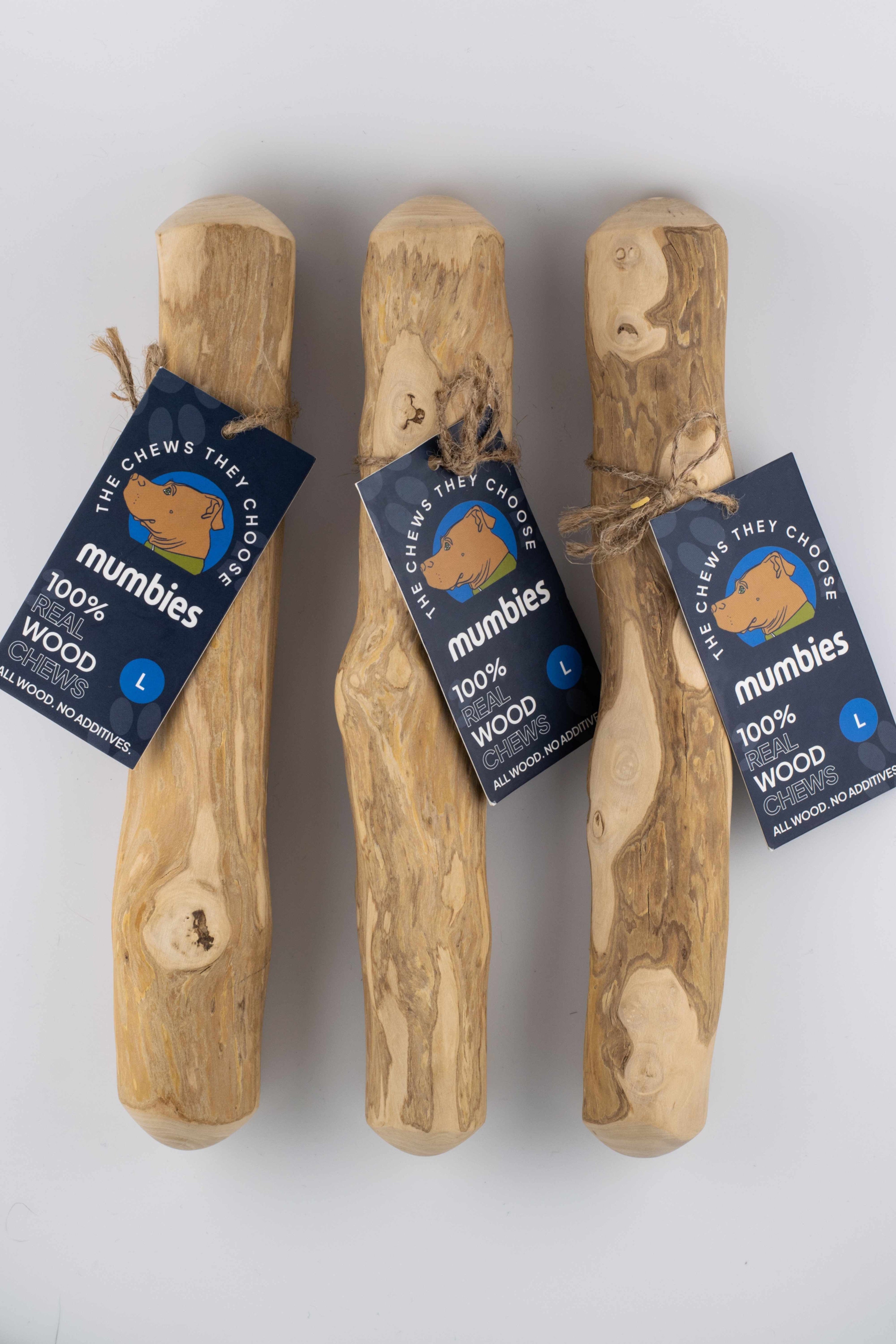 Mumbies Coffee Tree Wood Chew – Safe, Splinter-Resistant Natural Dog Chew