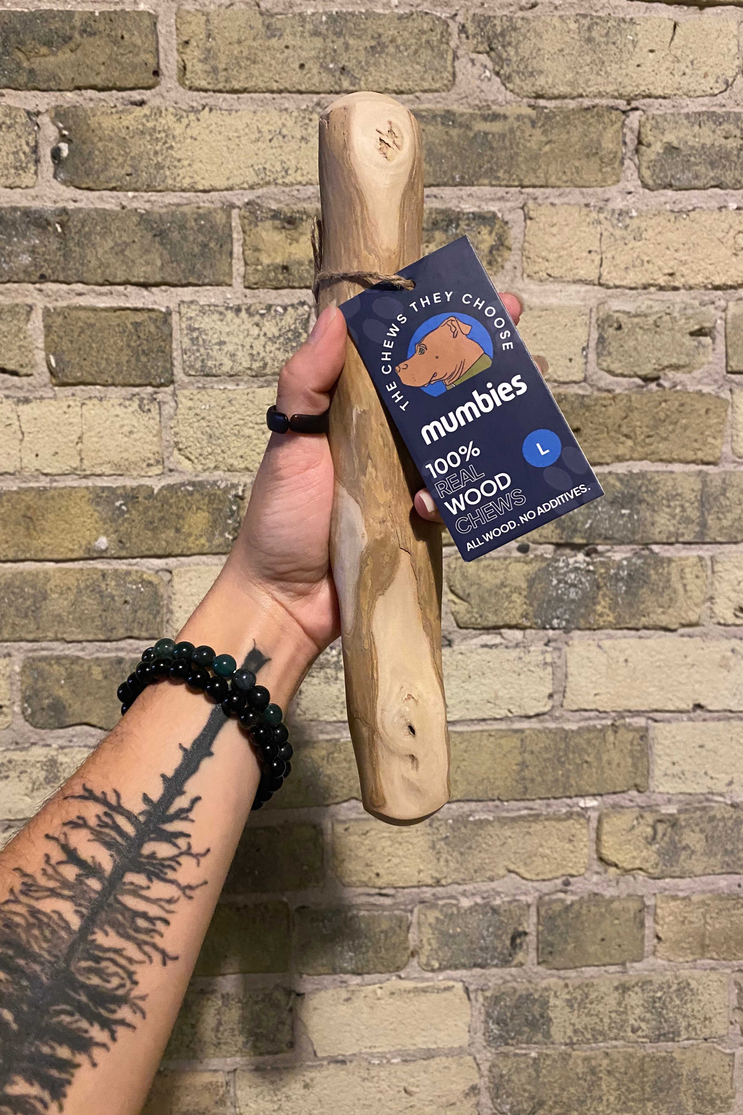 Mumbies Coffee Tree Wood Chew – Safe, Splinter-Resistant Natural Dog Chew