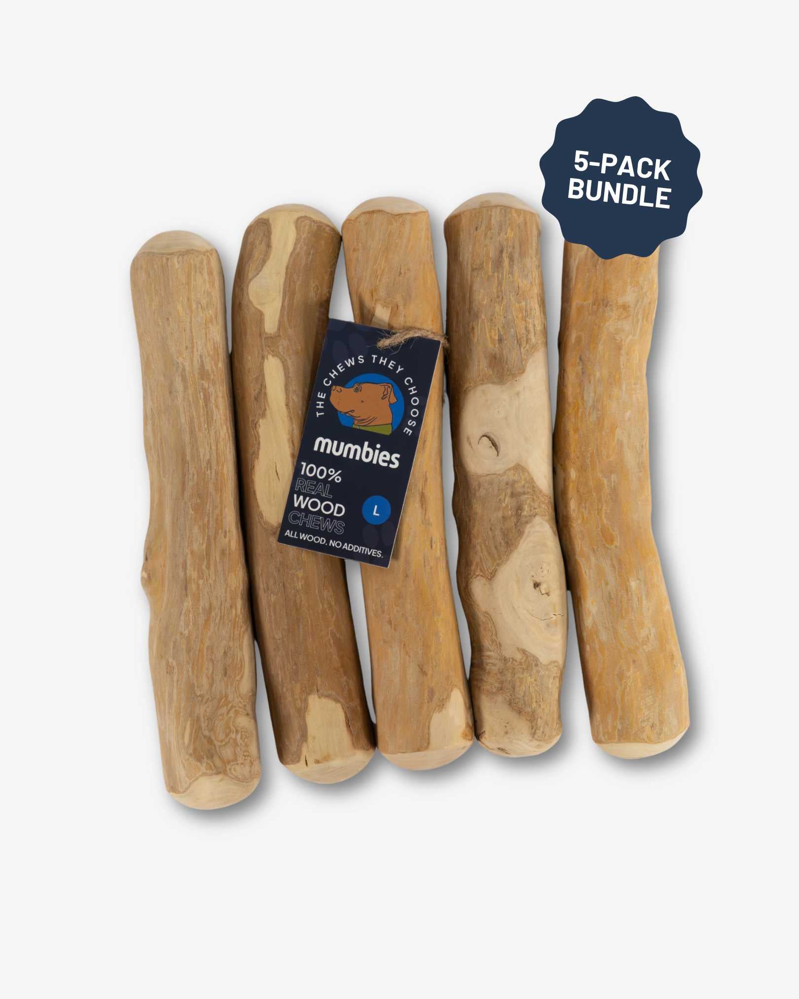 Mumbies Coffee Tree Wood Chew – Safe, Splinter-Resistant Natural Dog Chew