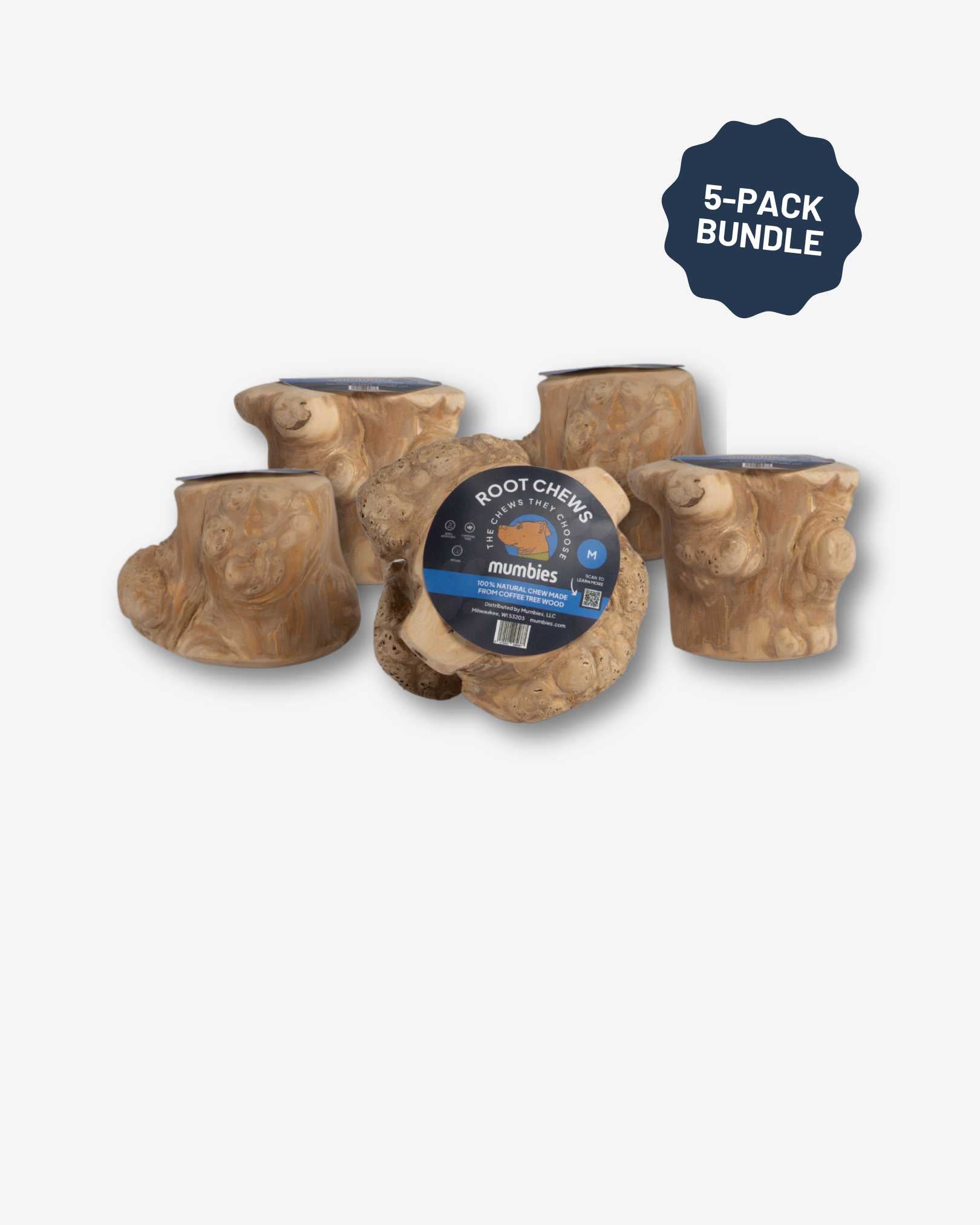 Mumbies Coffee Wood Root Chews for Dogs – Long-Lasting Natural Chew