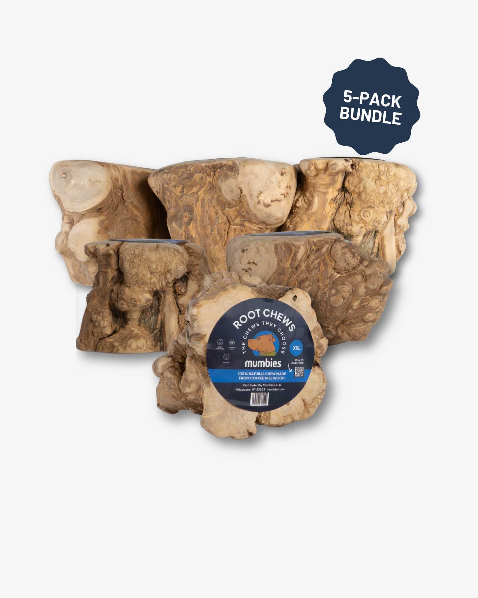 Mumbies Coffee Wood Root Chews for Dogs – Long-Lasting Natural Chew