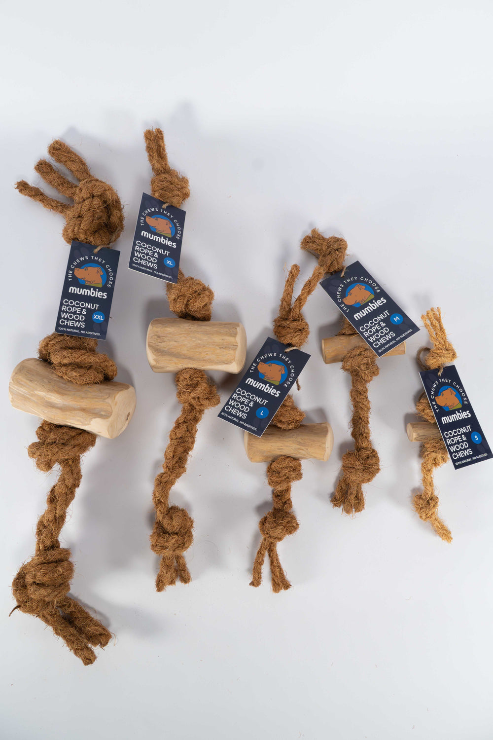 Mumbies Coconut Rope & Original Chew Toy – Natural Eco-Friendly Chew and Tug for Moderate Chewers