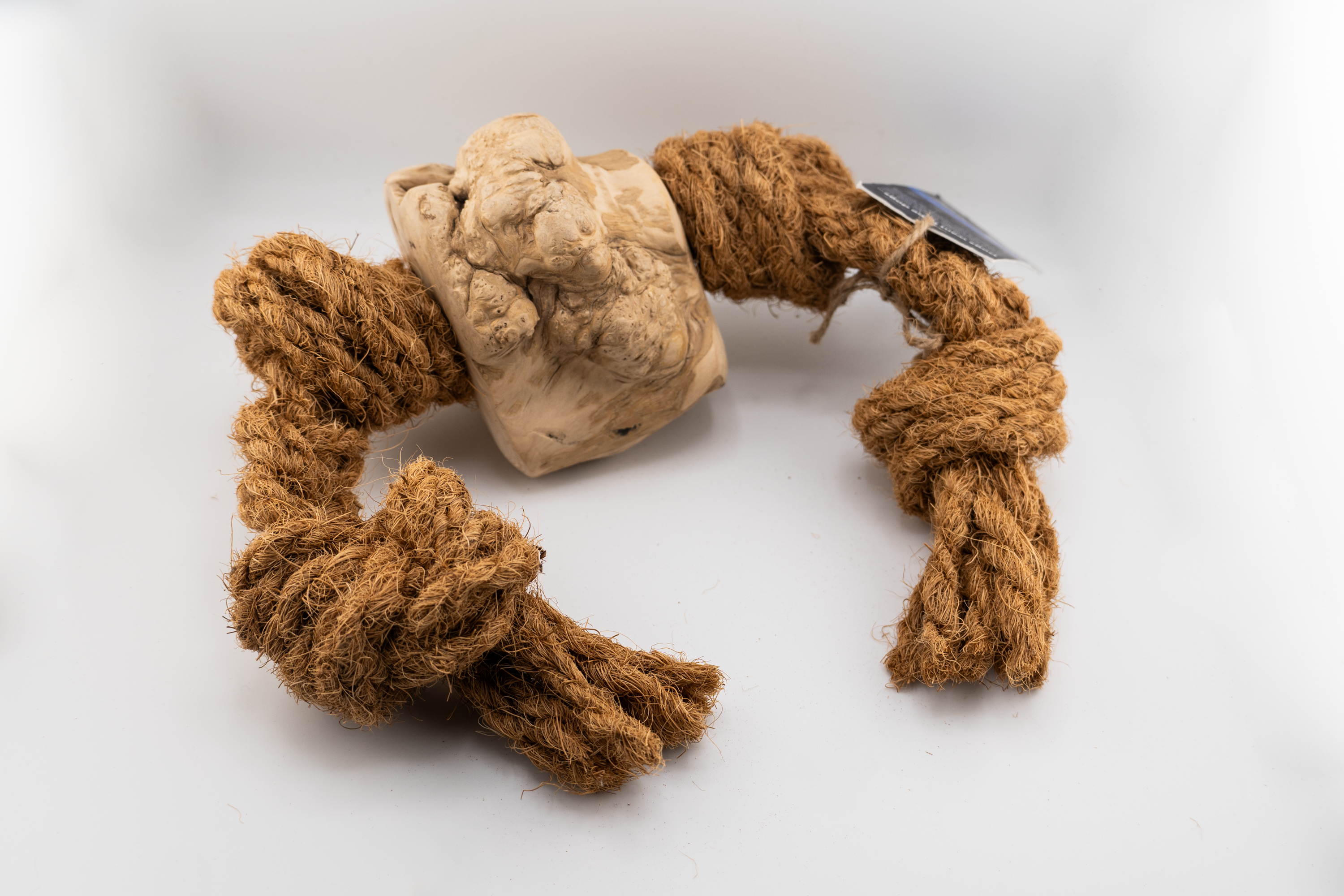Mumbies Coconut Rope & Root Chew Tug Toy for Dogs – Natural Eco-Friendly Chew and Fetch for Moderate Chewers