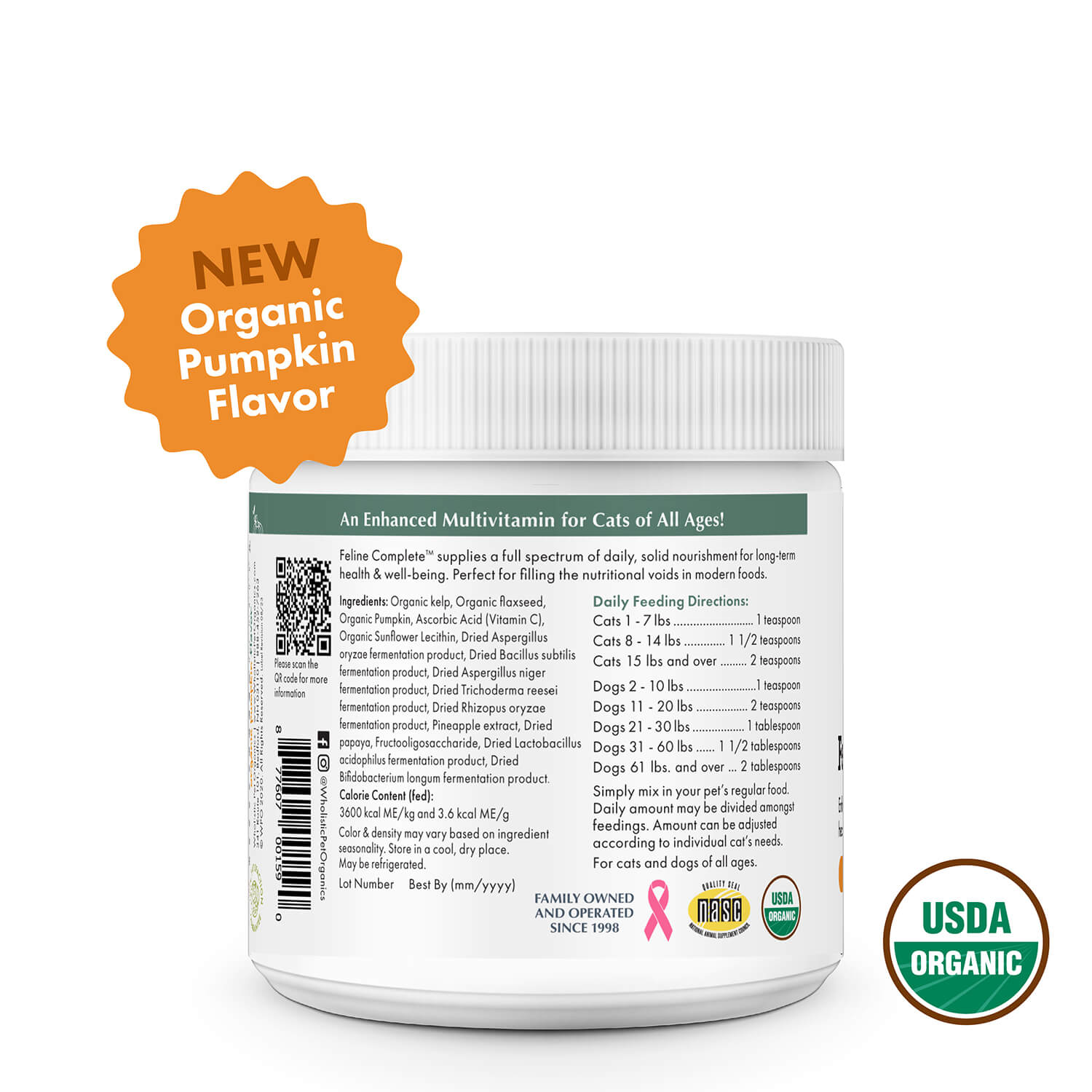 Wholistic Feline Complete™ – All-in-One Daily Superfood Supplement for Cats