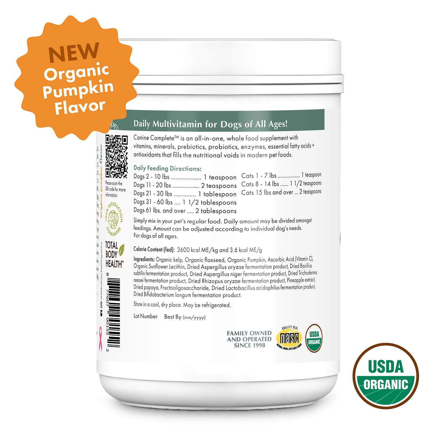 Wholistic Pet Organics Canine Complete™ – All-in-One Superfood Supplement for Dogs