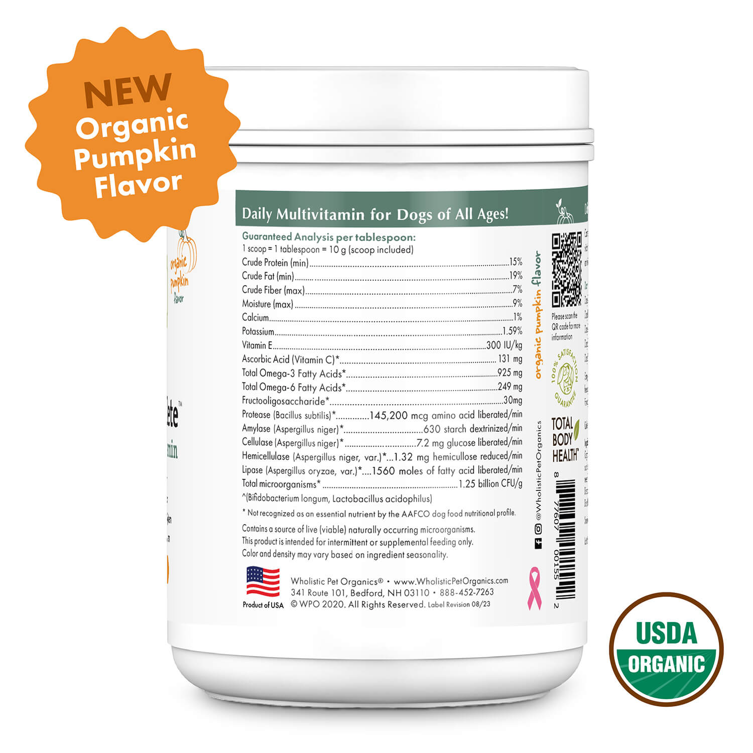 Wholistic Pet Organics Canine Complete™ – All-in-One Superfood Supplement for Dogs
