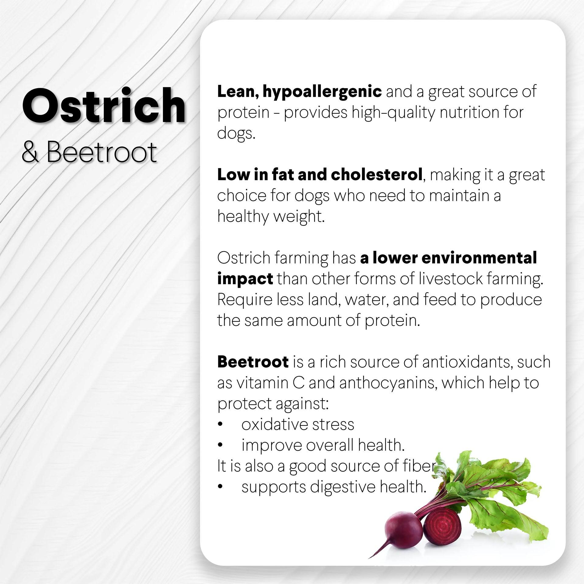Savannah Ostrich Chips with Beetroot – Immune-Boosting, Hypoallergenic Dog Treats (2.5oz)