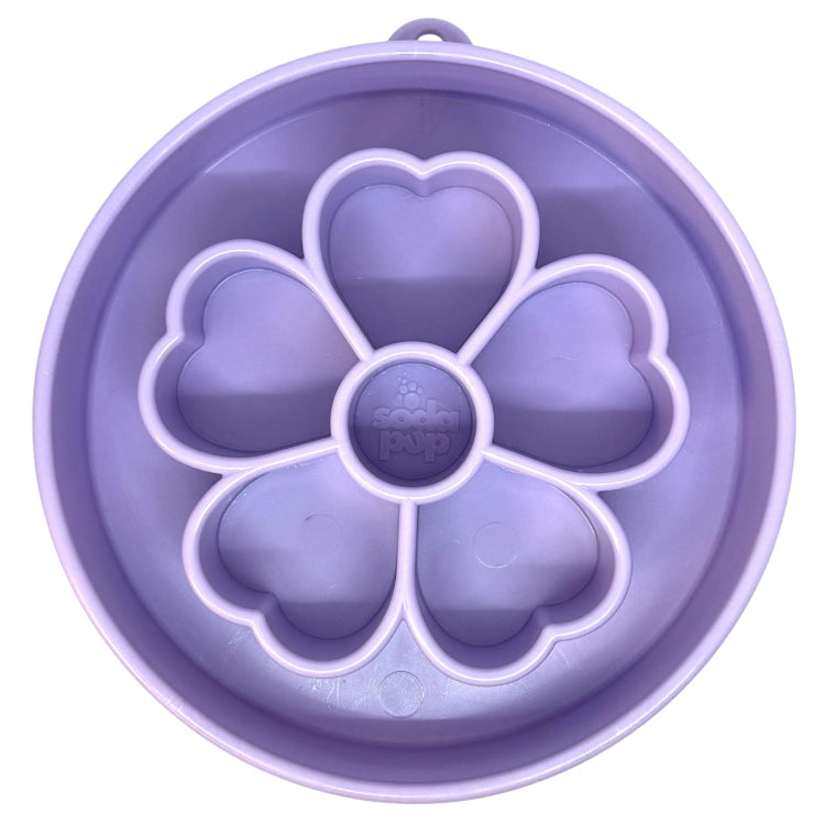 Flower Design eBowl – Slow Feeder Dog Bowl for Healthier Eating