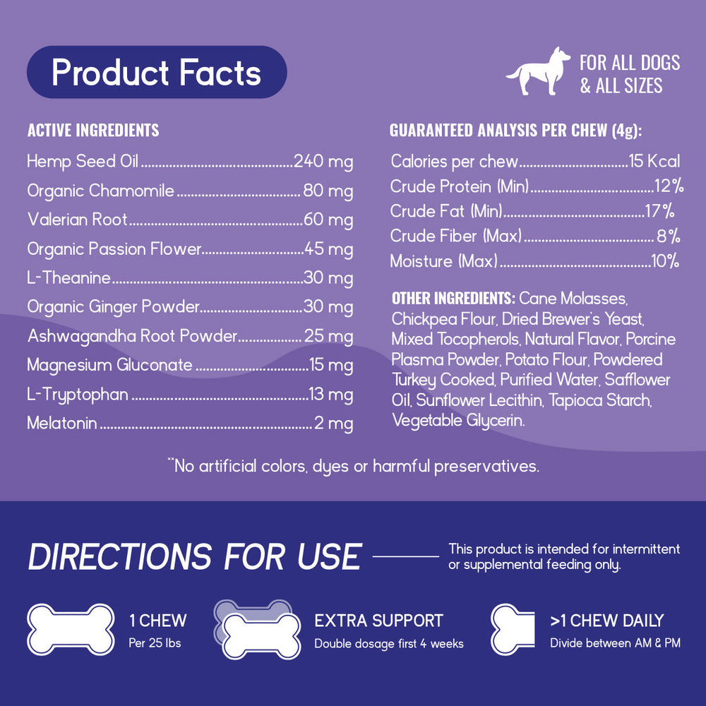 PupGrade Calming Chews for Dogs – Natural Anxiety & Stress Relief