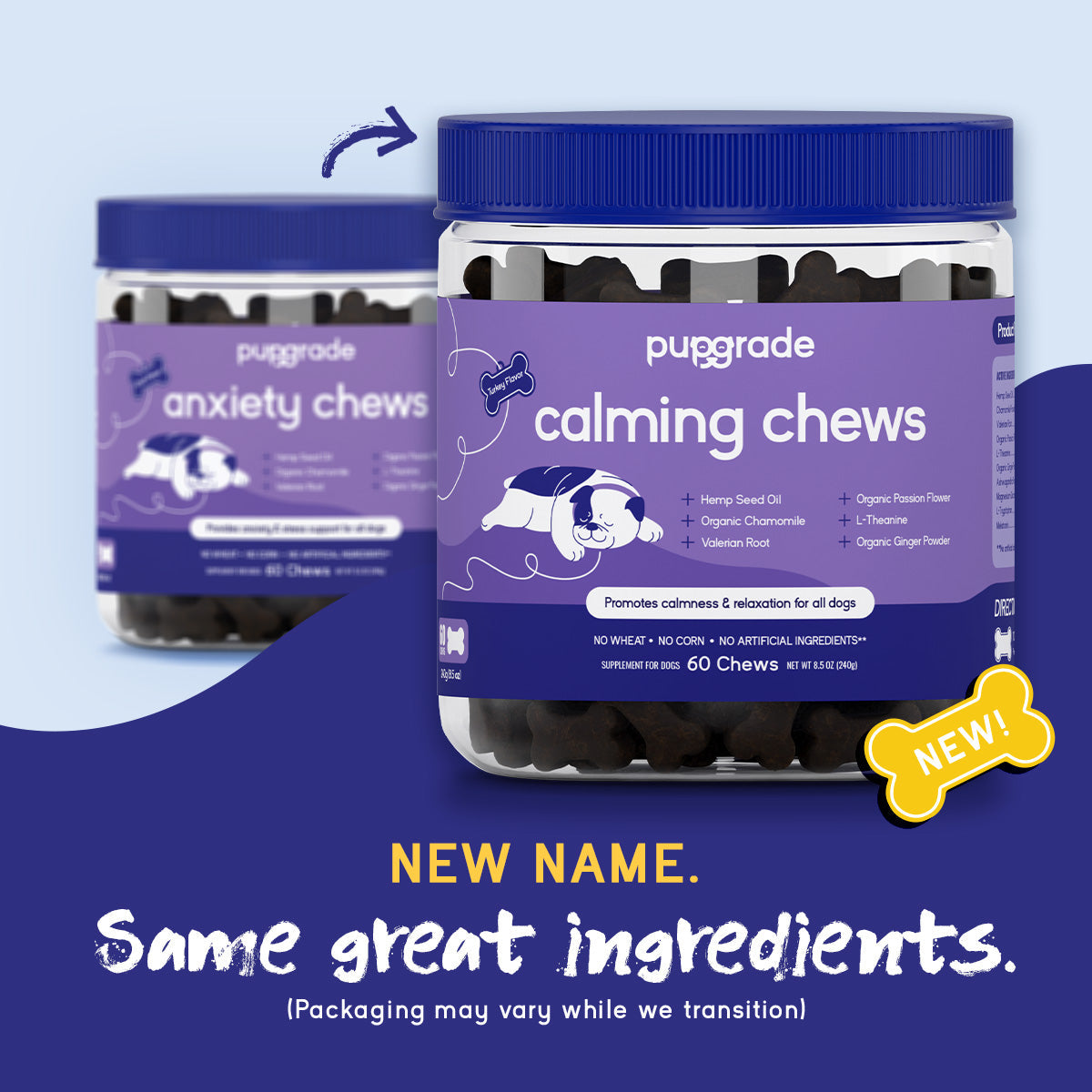 PupGrade Calming Chews for Dogs – Natural Anxiety & Stress Relief
