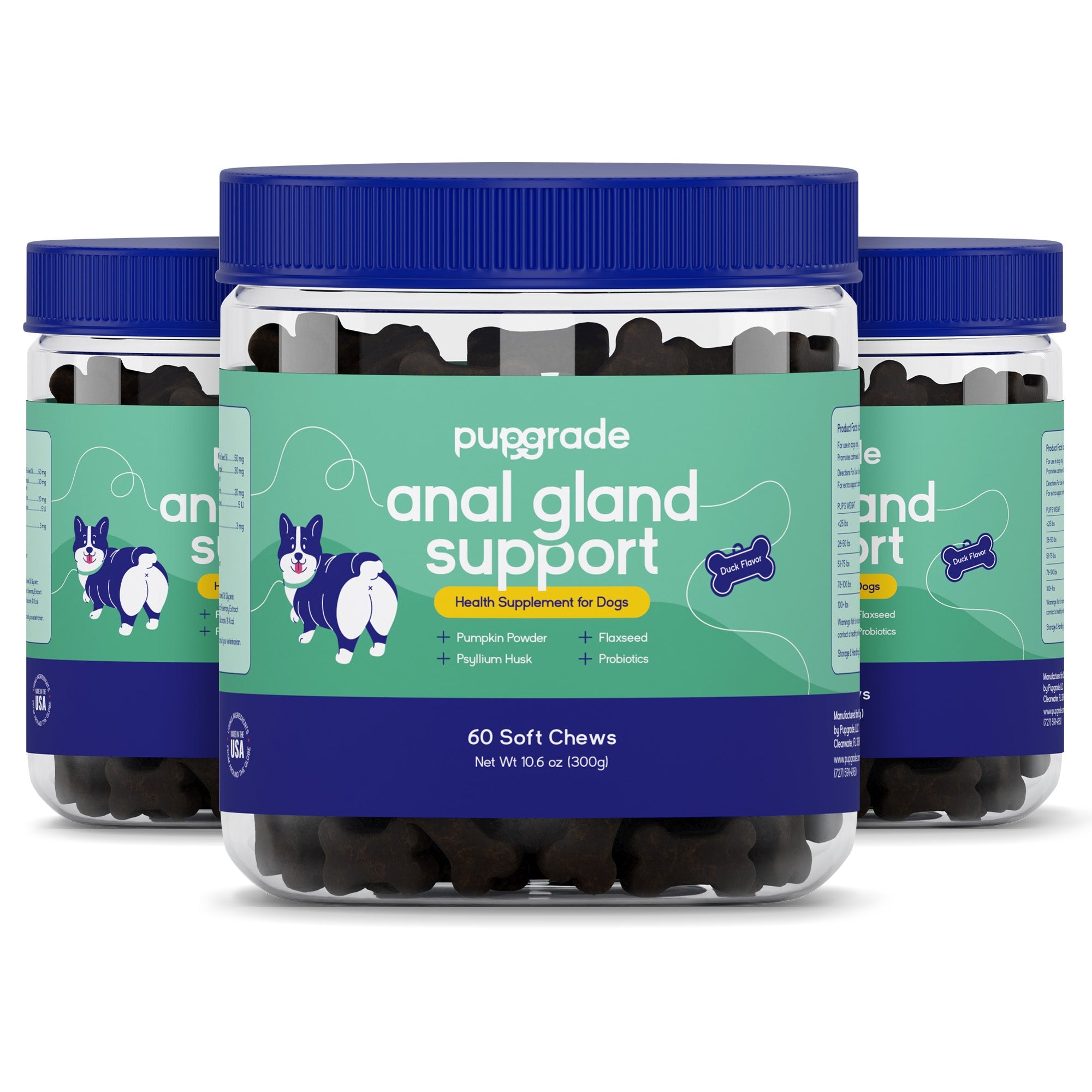 PupGrade Anal Gland Support for Dogs – Fiber, Probiotics & Digestive Enzymes