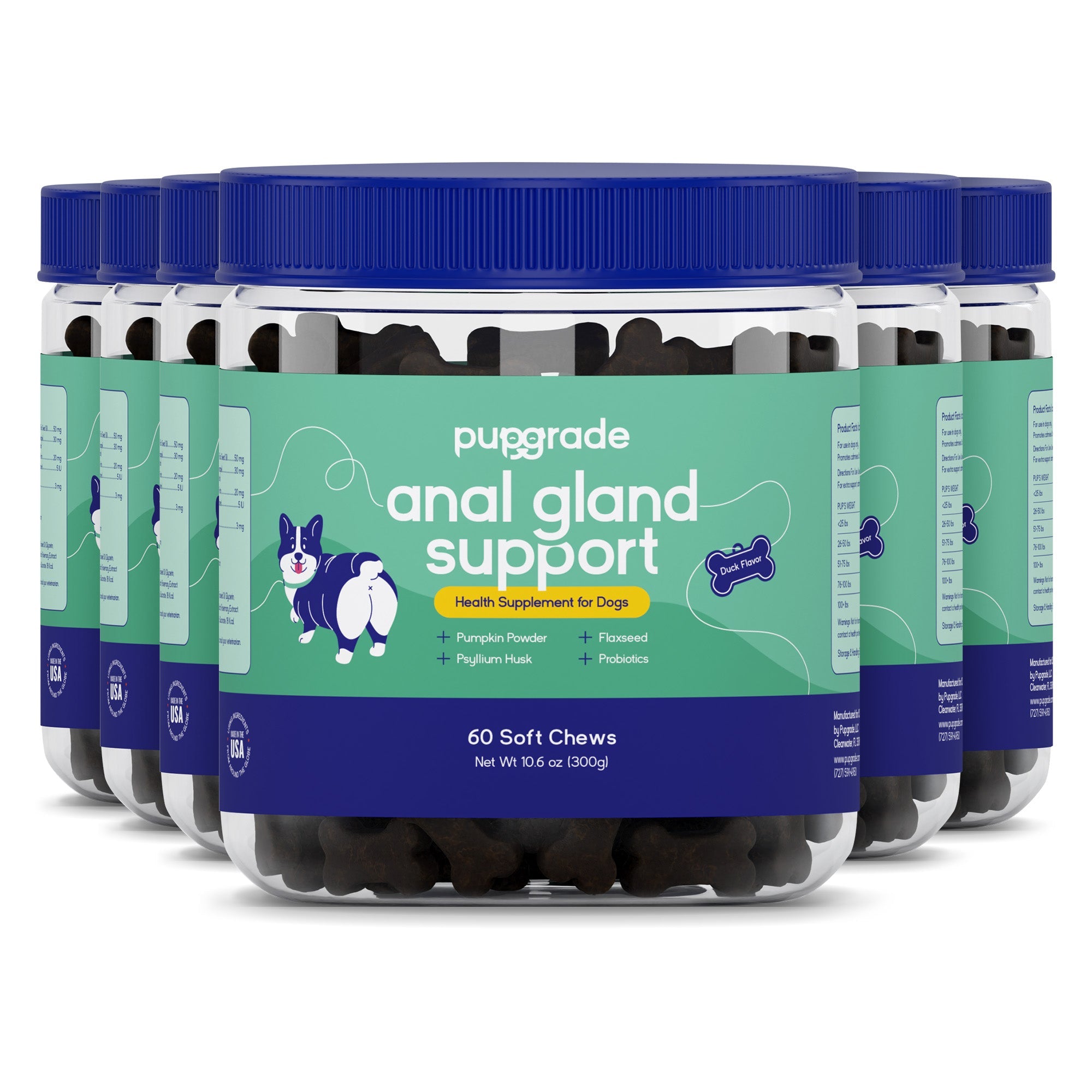 PupGrade Anal Gland Support for Dogs – Fiber, Probiotics & Digestive Enzymes