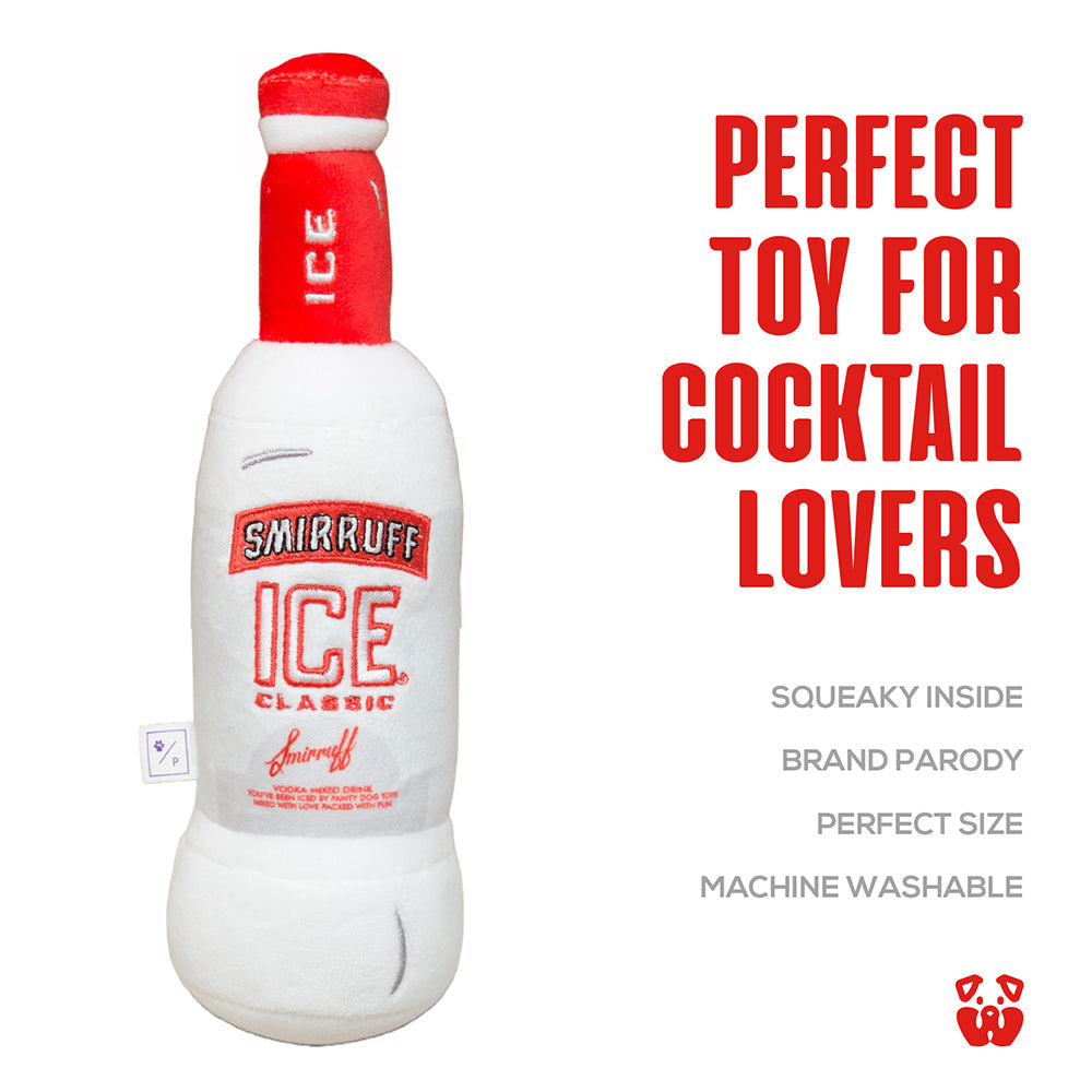 Pawty Smirruff Ice Plush Squeaky Dog Toy – Funny Novelty Fetch Toy for Dogs