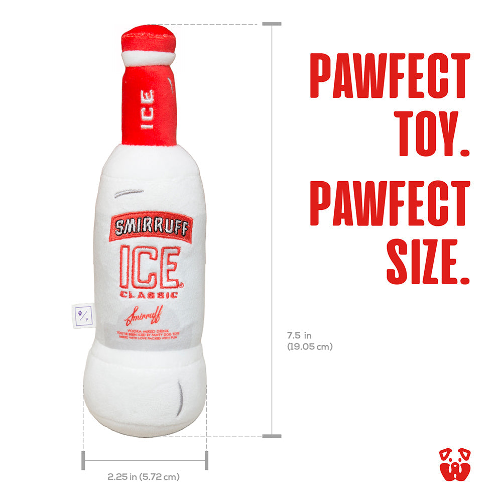 Pawty Smirruff Ice Plush Squeaky Dog Toy – Funny Novelty Fetch Toy for Dogs