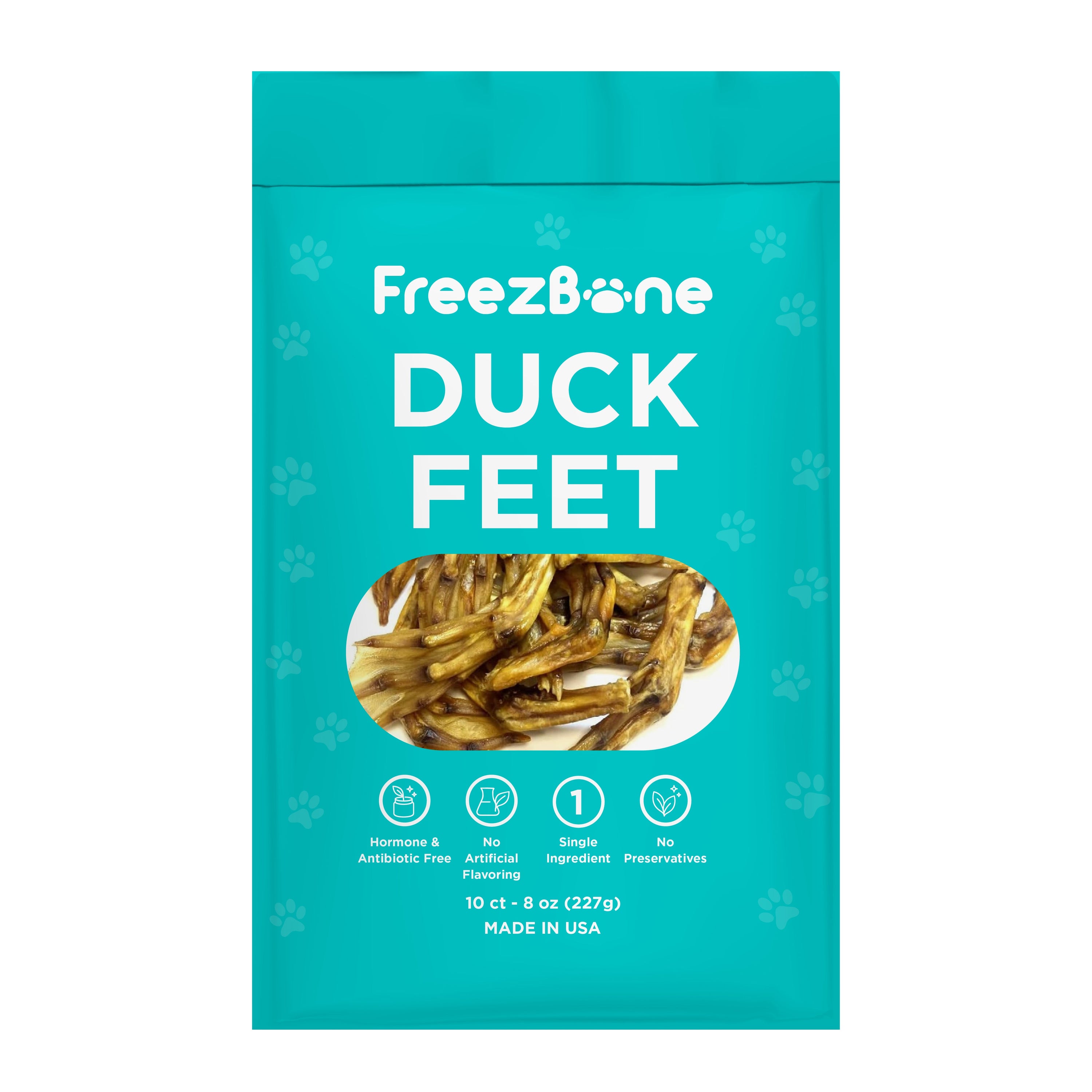 Freezbone Whole Duck Feet Dental Treats for Dogs – Human Grade, Single Ingredient