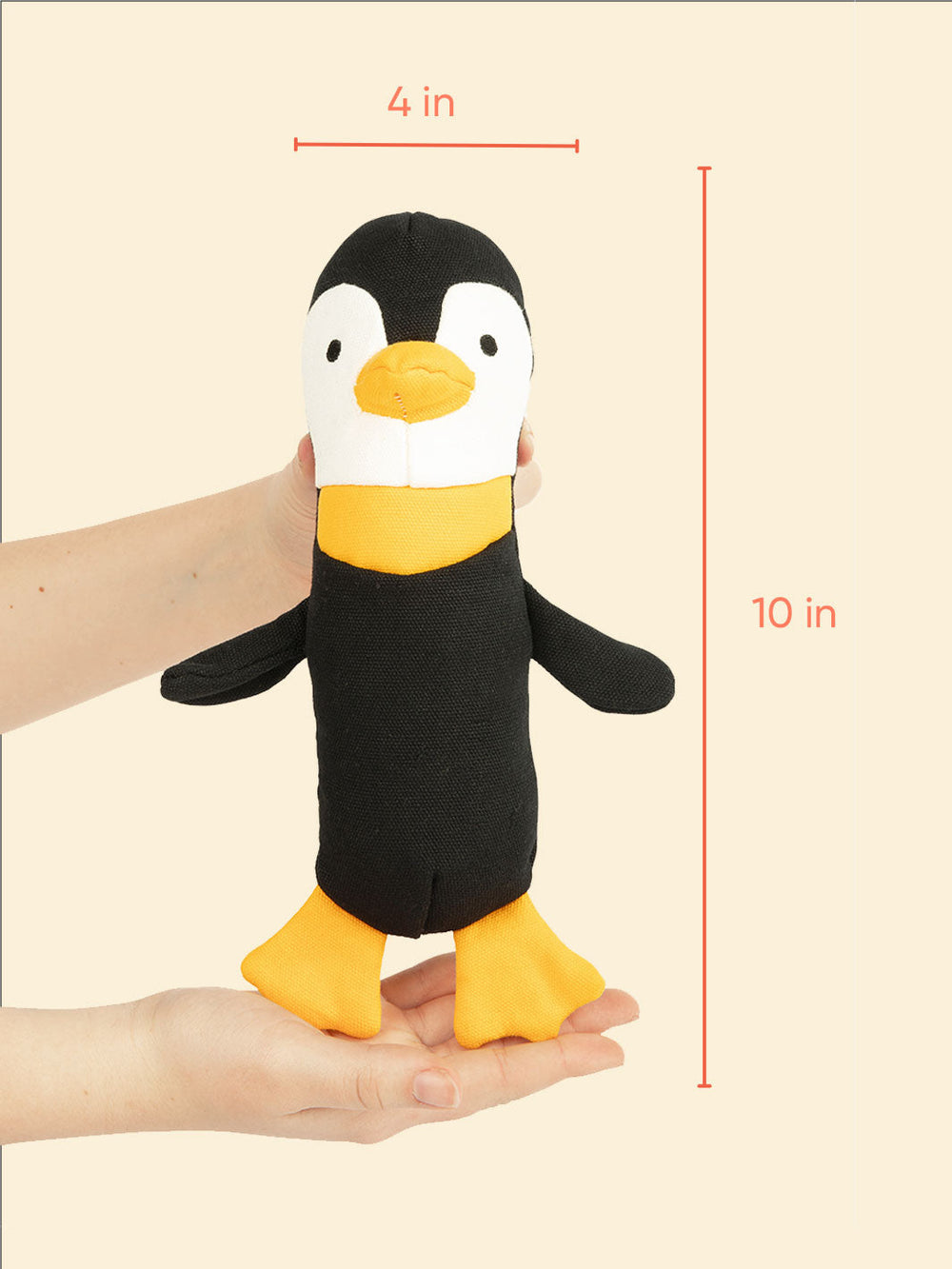 Waddles Plush Penguin Dog Toy – Durable Canvas Crinkle Toy
