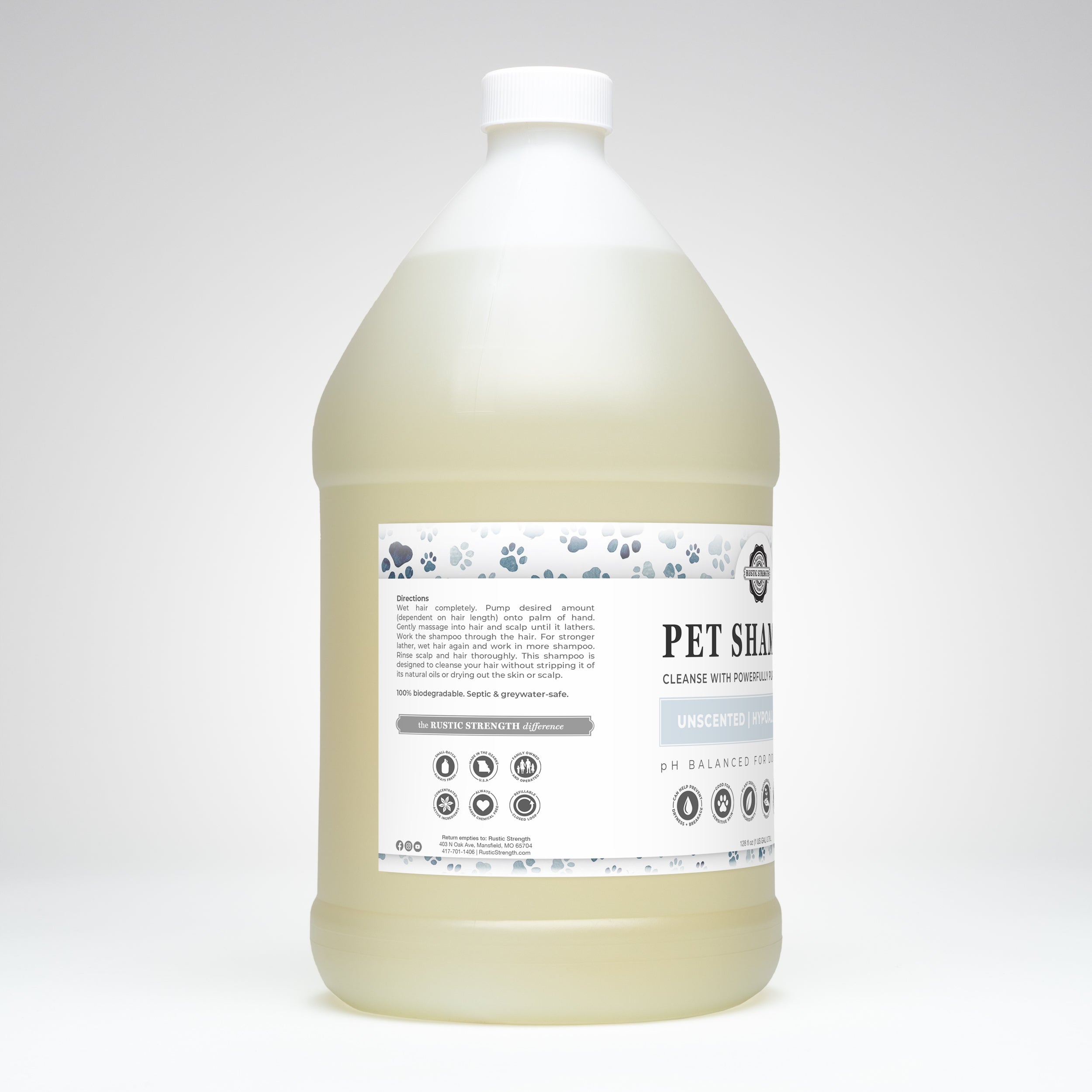 Pure Paws™ Unscented Pet Shampoo – Soothing, Deodorizing & Non-Toxic