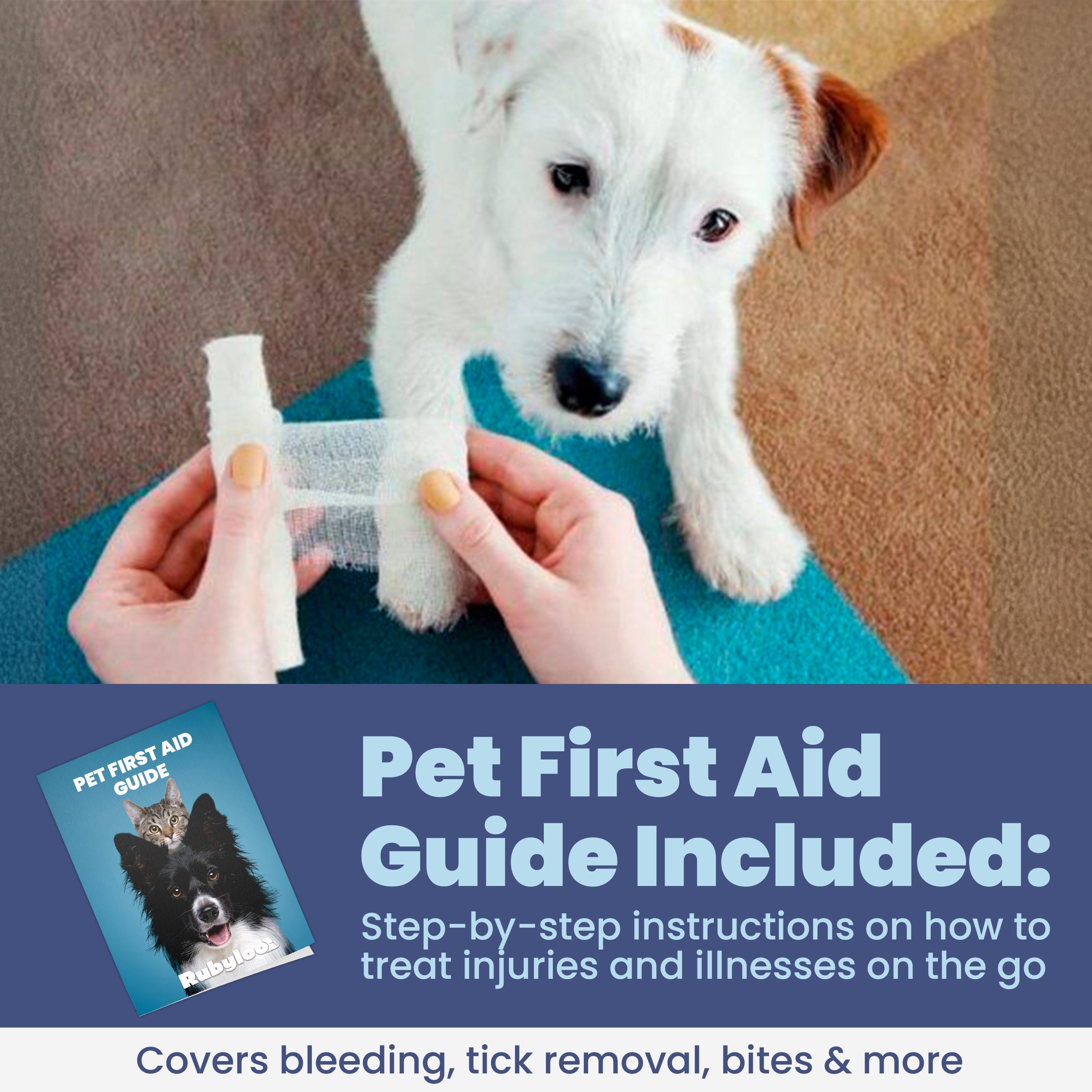 Pet First Aid Kit for Dogs & Cats – Vet-Approved Emergency Essentials for Travel, Hiking & Home