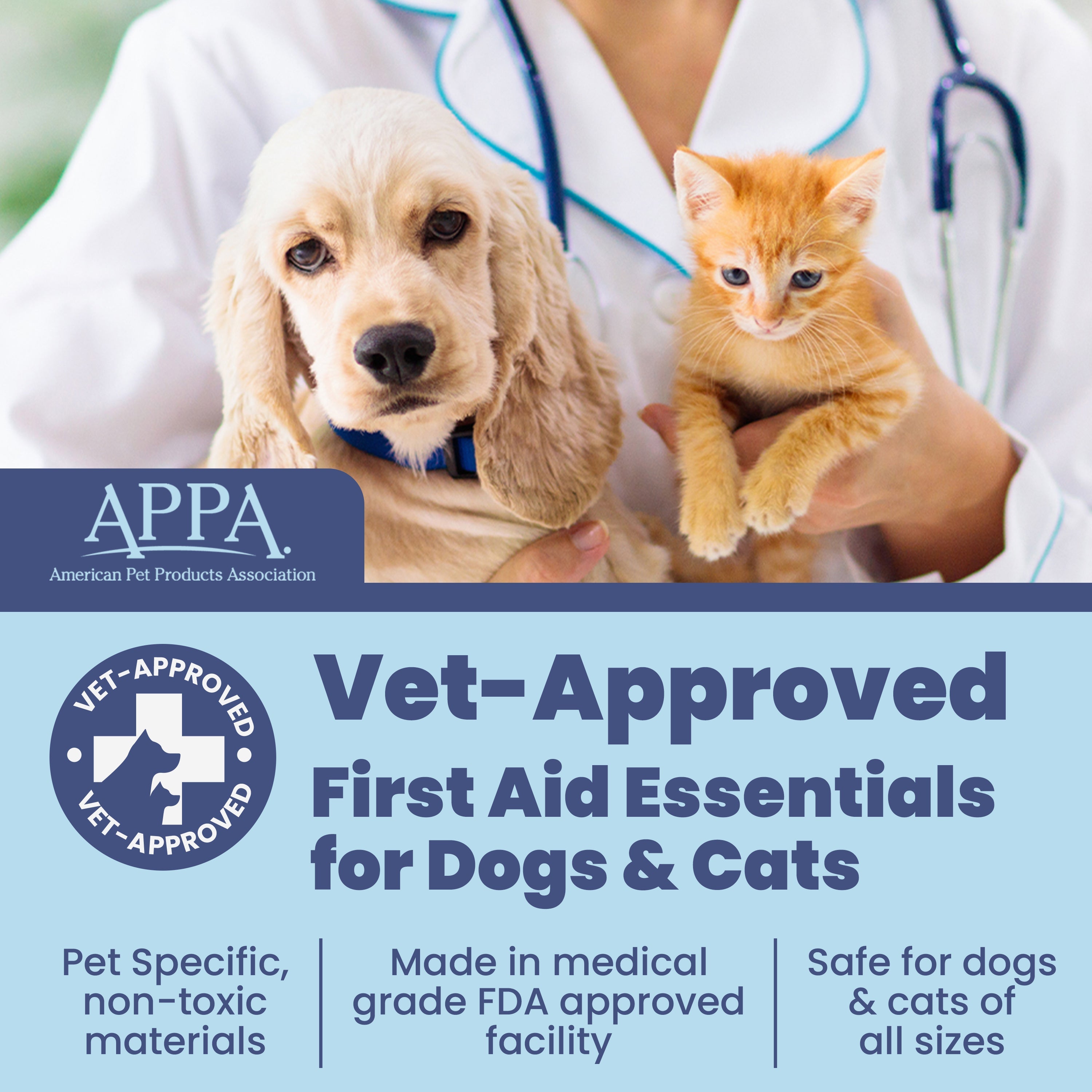 Pet First Aid Kit for Dogs & Cats – Vet-Approved Emergency Essentials for Travel, Hiking & Home