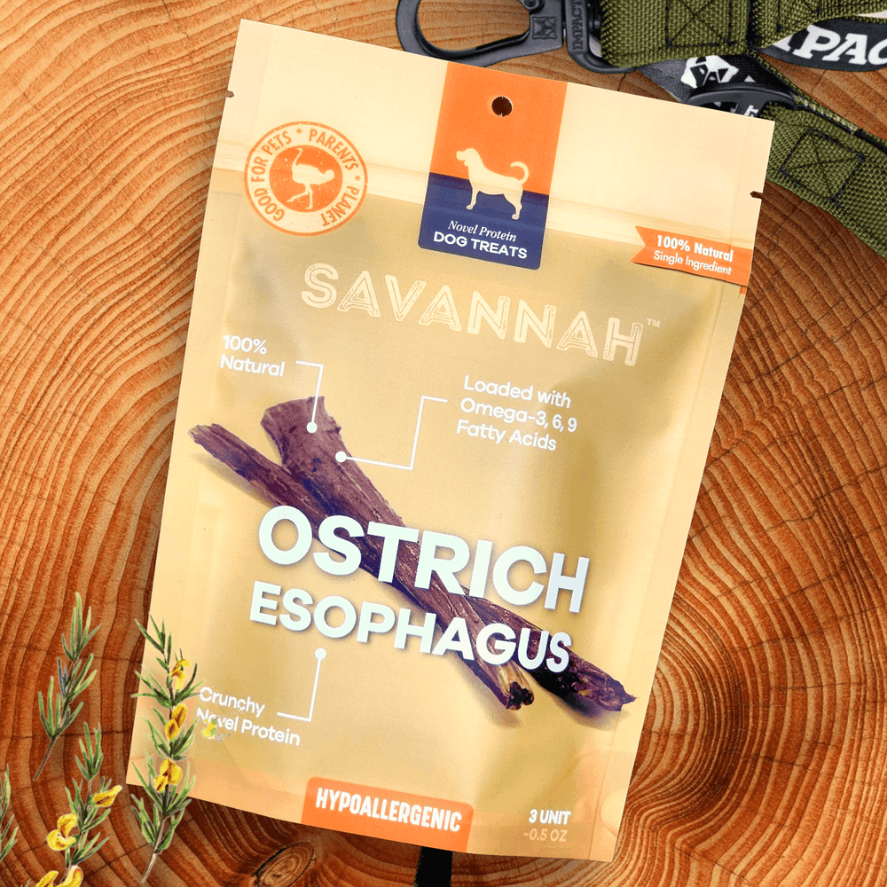 Crunchy Ostrich Esophagus Pieces – Light, Hypoallergenic Treat for Small & Medium Dogs