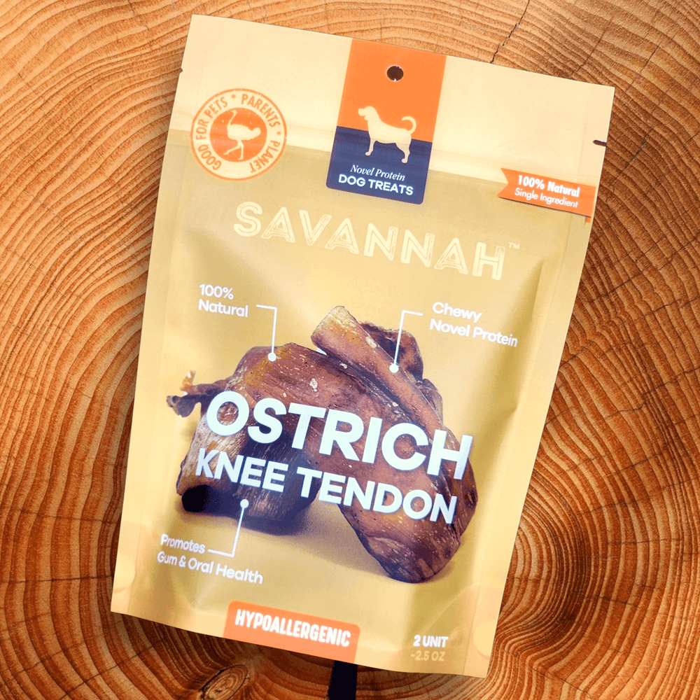 Chewy Ostrich Knee Tendon for Dogs – Hypoallergenic, Joint-Supporting Treat