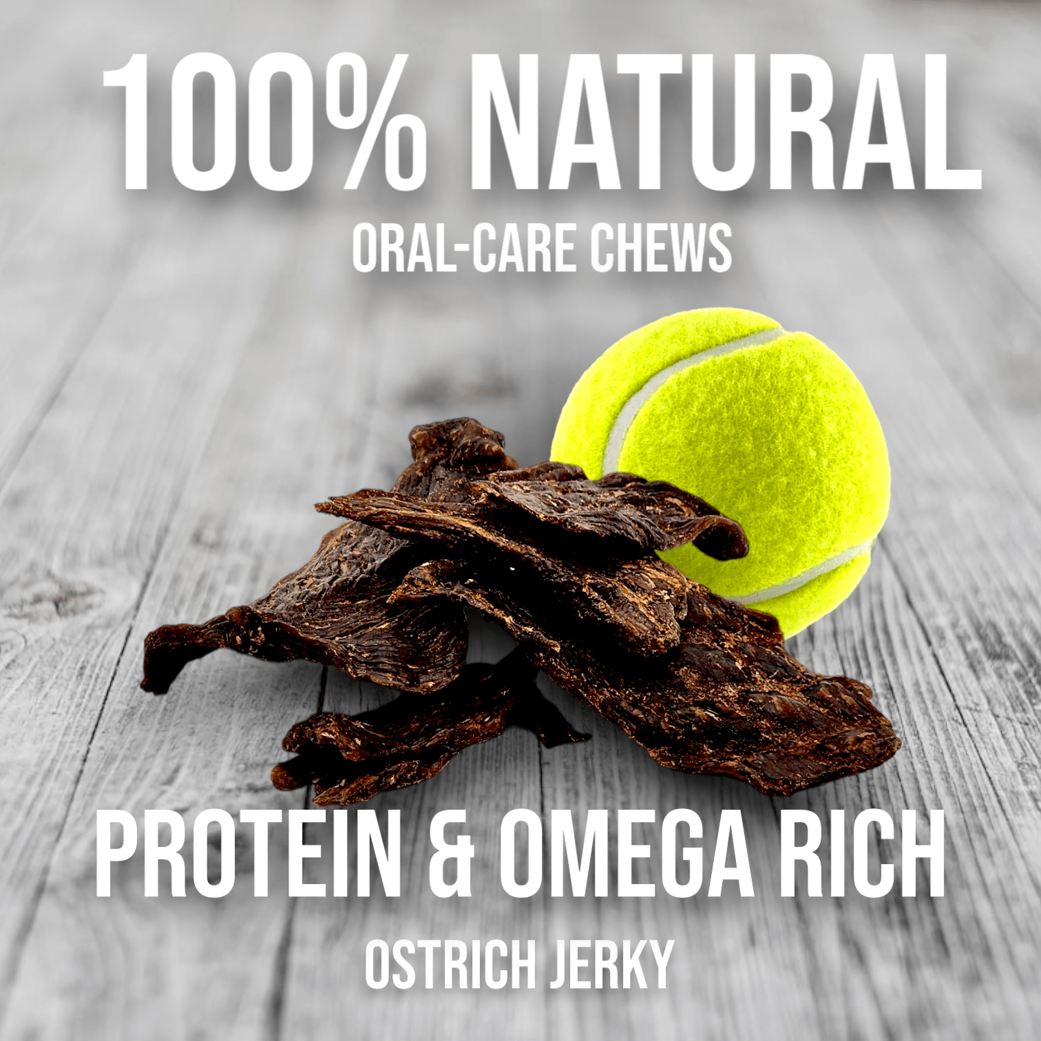Savannah Pet Food Tasty Ostrich Jerky Dog Treats – 3oz | Hypoallergenic & Dental Health Support