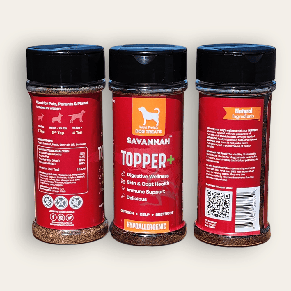 Ostrich & Beetroot Dog Food Topper (3oz) – Gut-Friendly Superfood Boost for Kibble