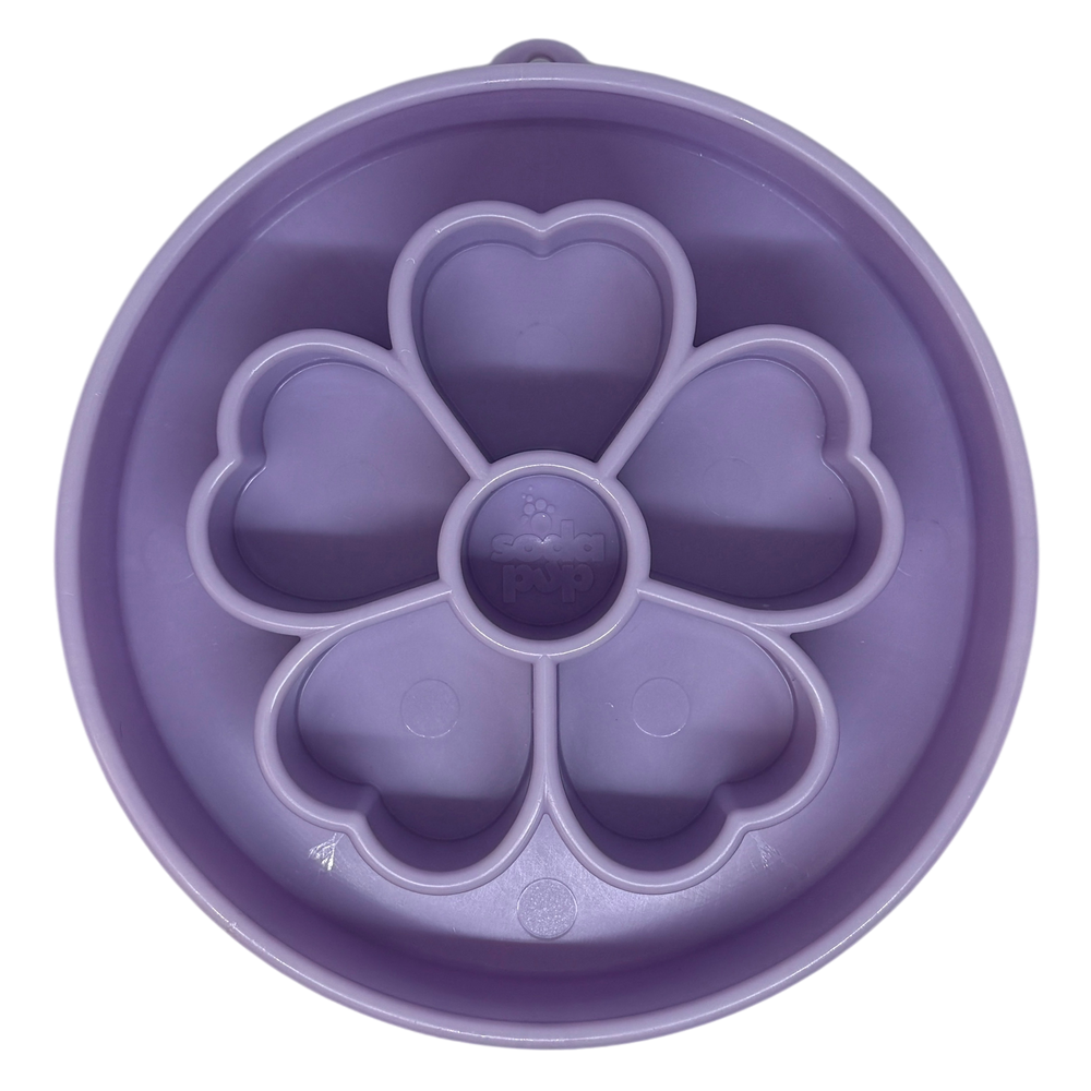 Flower Design eBowl – Slow Feeder Dog Bowl for Healthier Eating