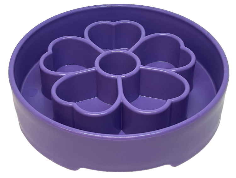 Flower Design eBowl – Slow Feeder Dog Bowl for Healthier Eating