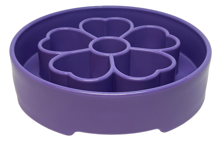 Flower Design eBowl – Slow Feeder Dog Bowl for Healthier Eating