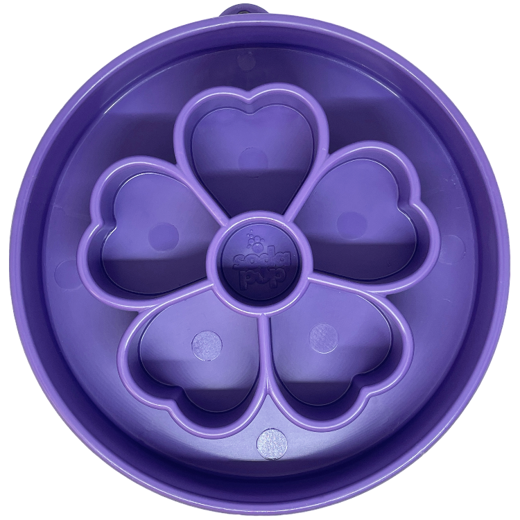 Flower Design eBowl – Slow Feeder Dog Bowl for Healthier Eating