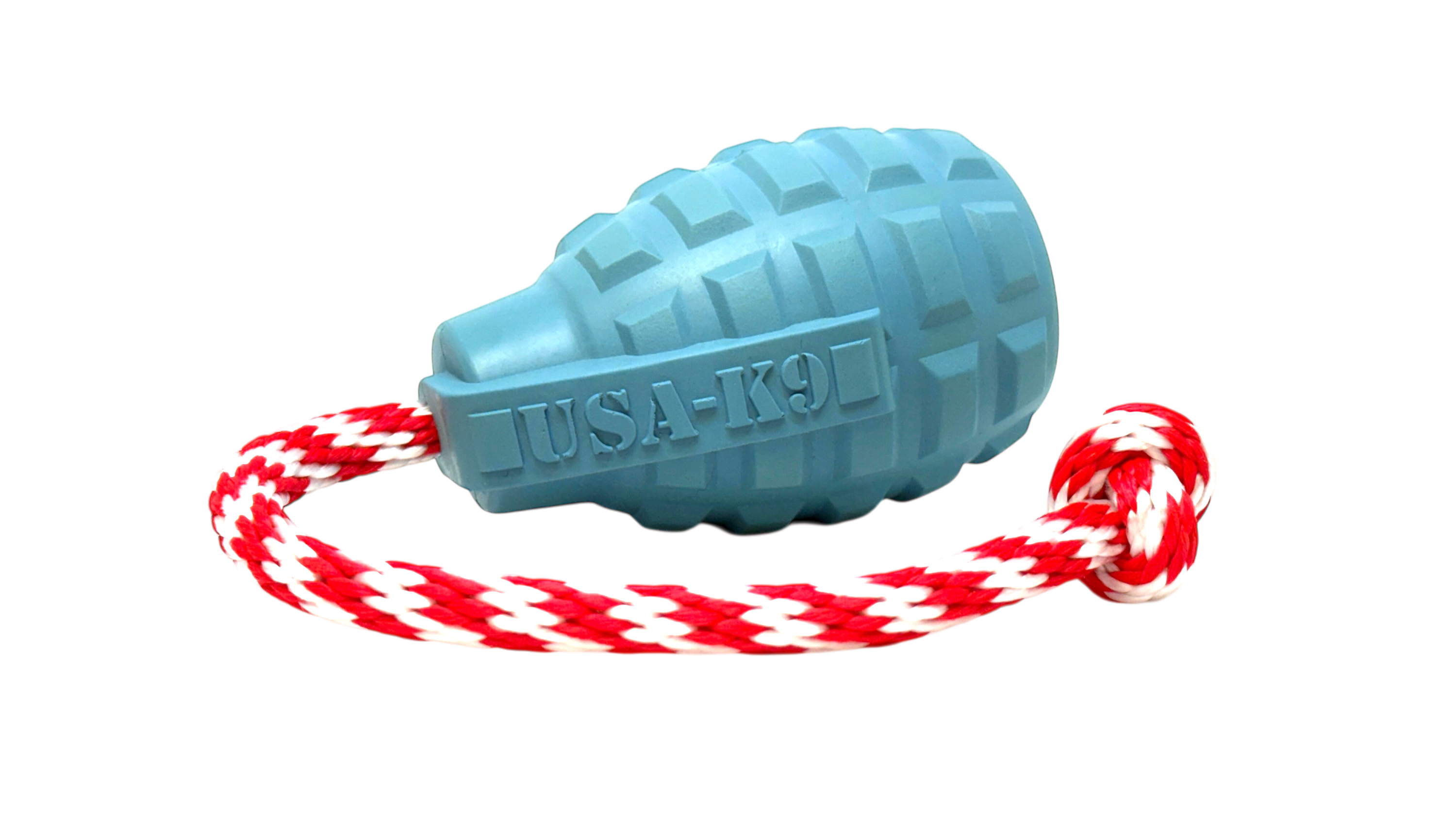 USA-K9 Grenade Dog Toy – Durable Natural Rubber Treat Dispensing Chew Toy for Aggressive Chewers