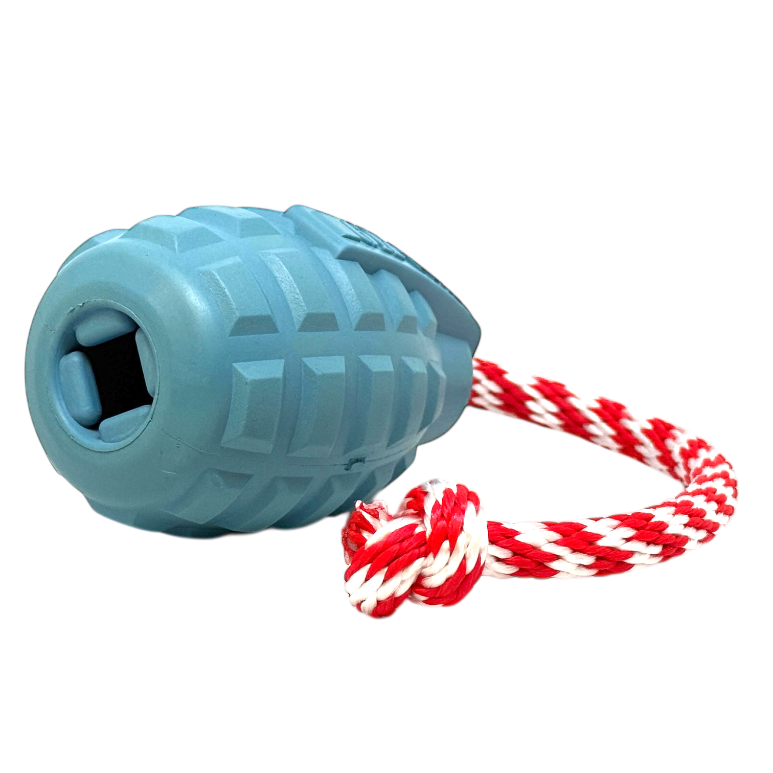 USA-K9 Grenade Dog Toy – Durable Natural Rubber Treat Dispensing Chew Toy for Aggressive Chewers