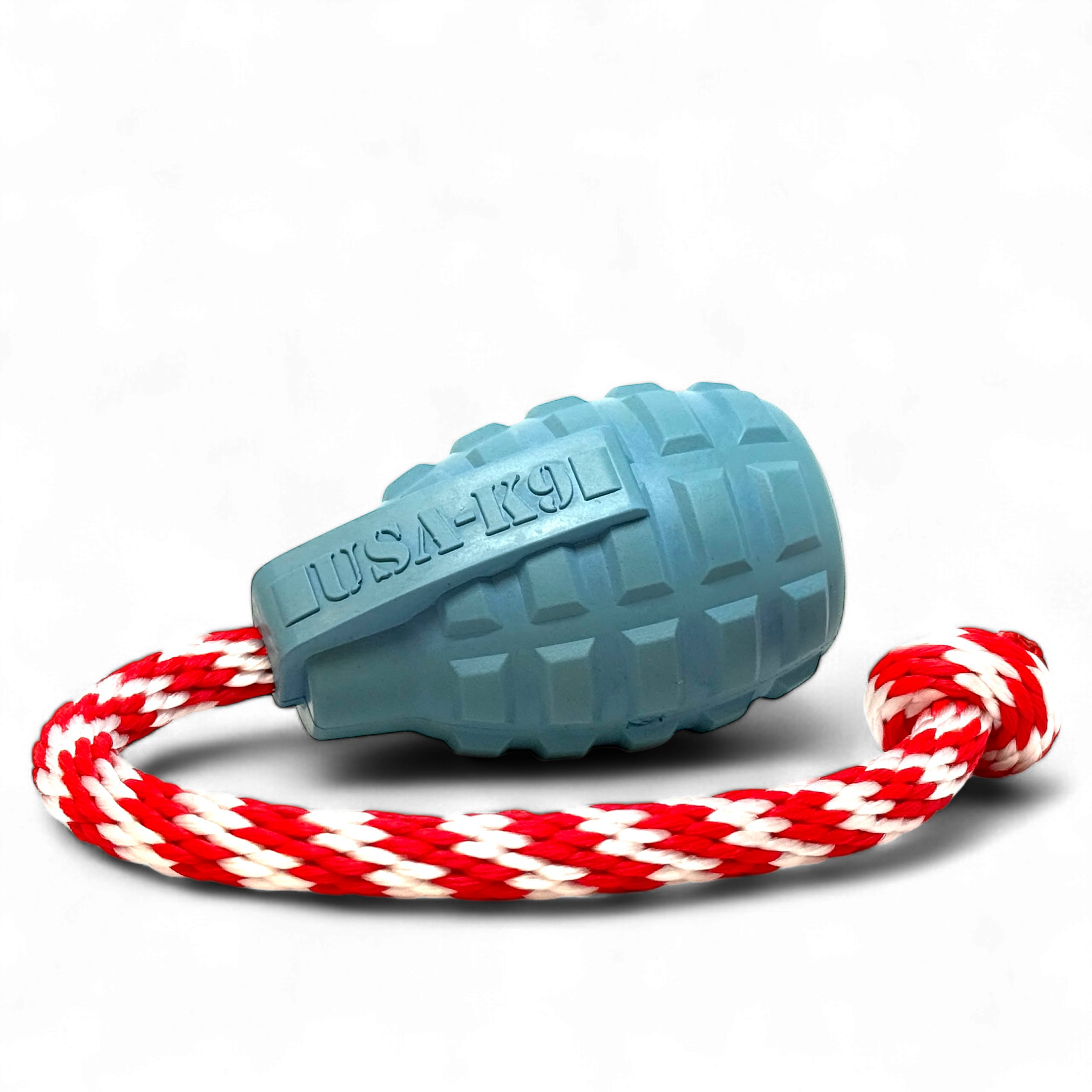 USA-K9 Grenade Dog Toy – Durable Natural Rubber Treat Dispensing Chew Toy for Aggressive Chewers