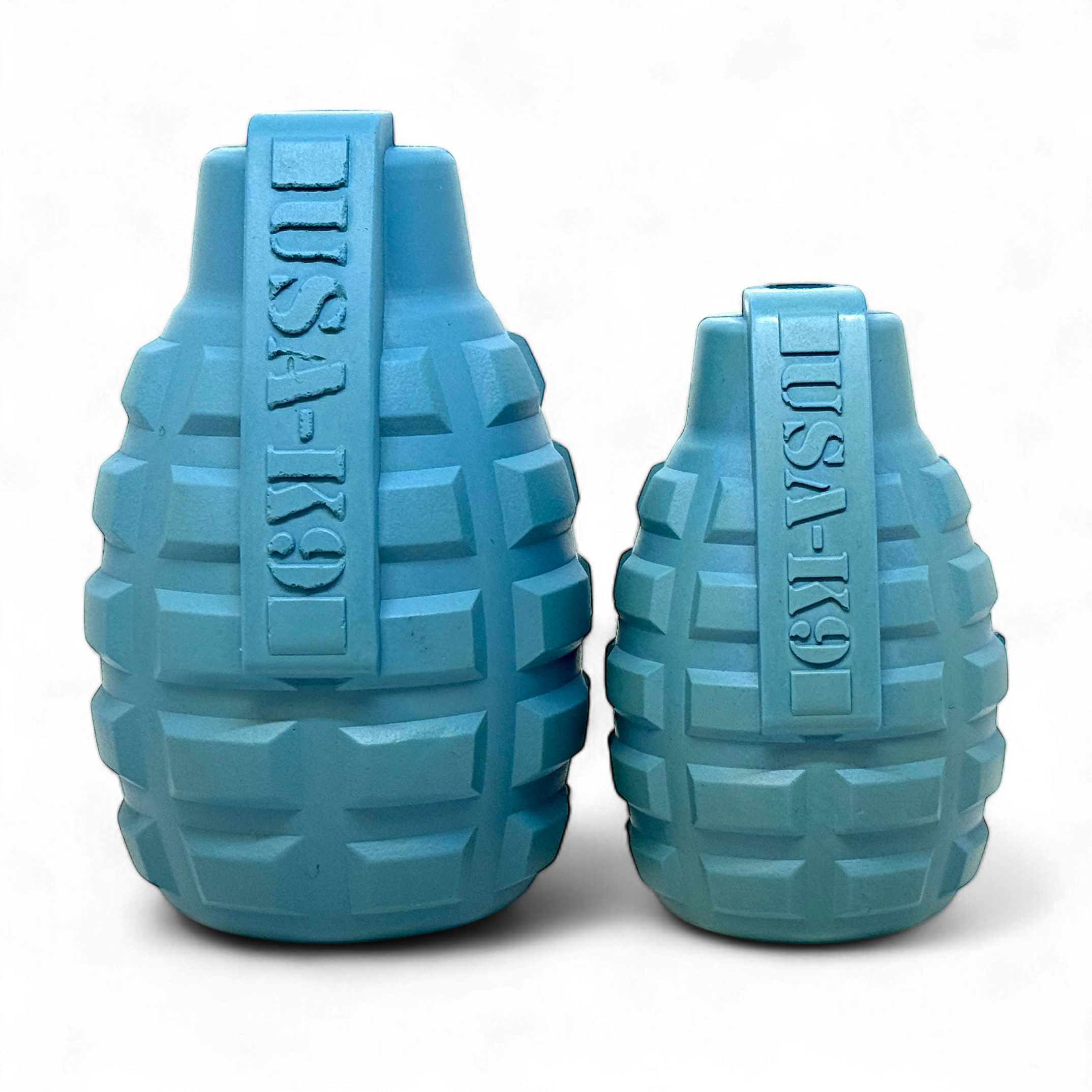 USA-K9 Grenade Dog Toy – Durable Natural Rubber Treat Dispensing Chew Toy for Aggressive Chewers