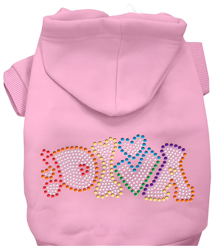"Technicolor Diva" Rhinestone Pet Hoodie – Stylish Hoodie for Dogs & Cats
