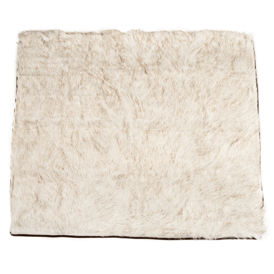 PupProtector™ Waterproof Dog Blanket – Durable, Washable, Throw Furniture Protector for Pets - White with Brown Accents