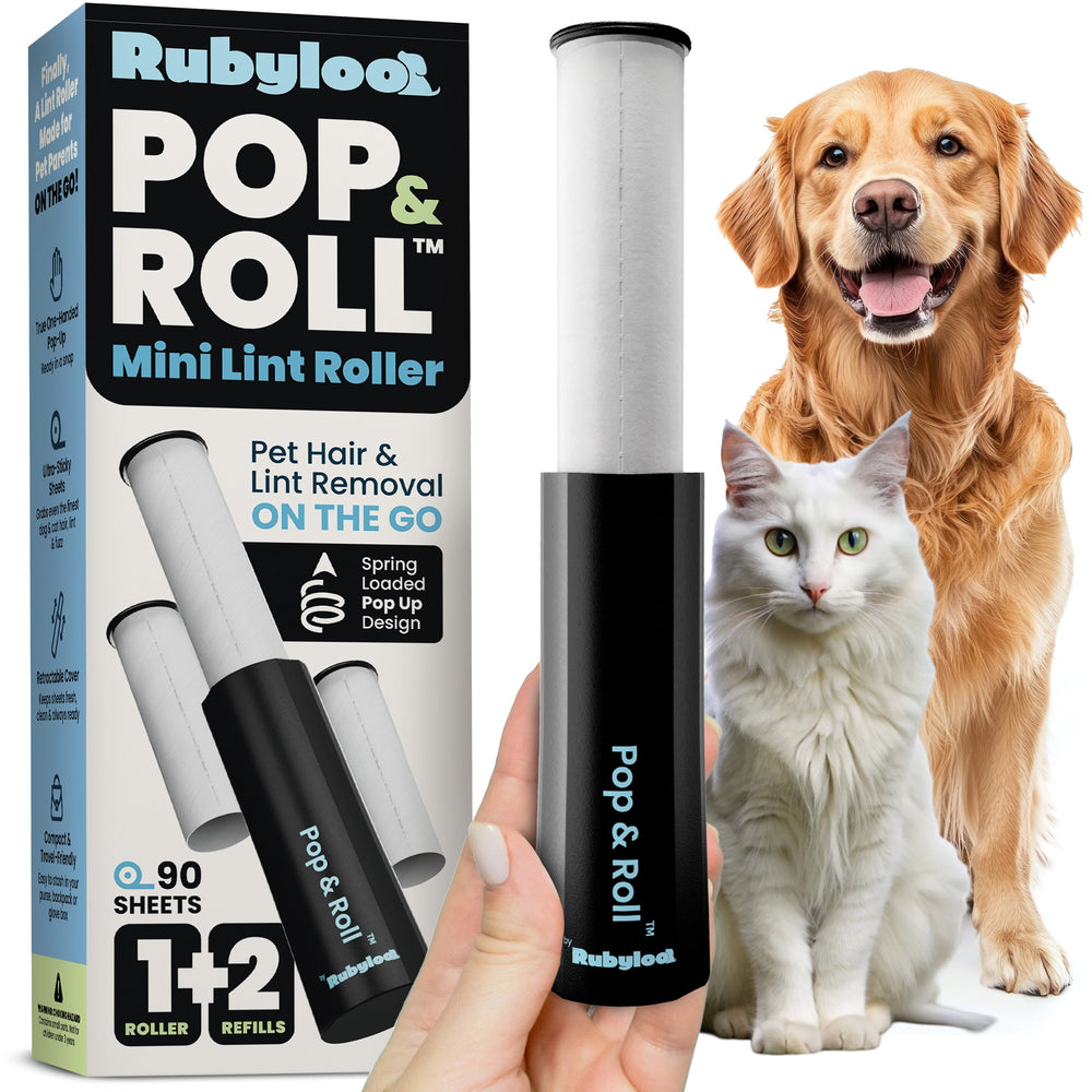 Mini Lint Roller for Pet Hair with 2 Refills – Portable Dog & Cat Hair Remover
