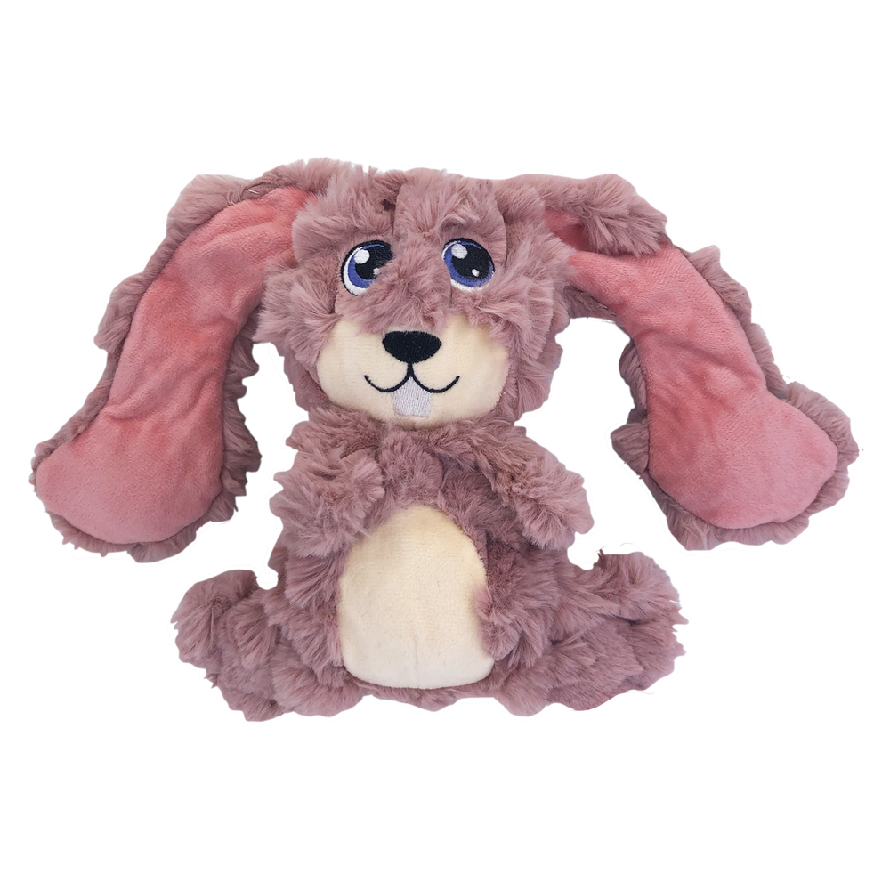 KONG Scrumplez Bunny Plush Dog Toy (Medium) – Squeaky, Soft & Tug-Ready for Gentle Indoor Play