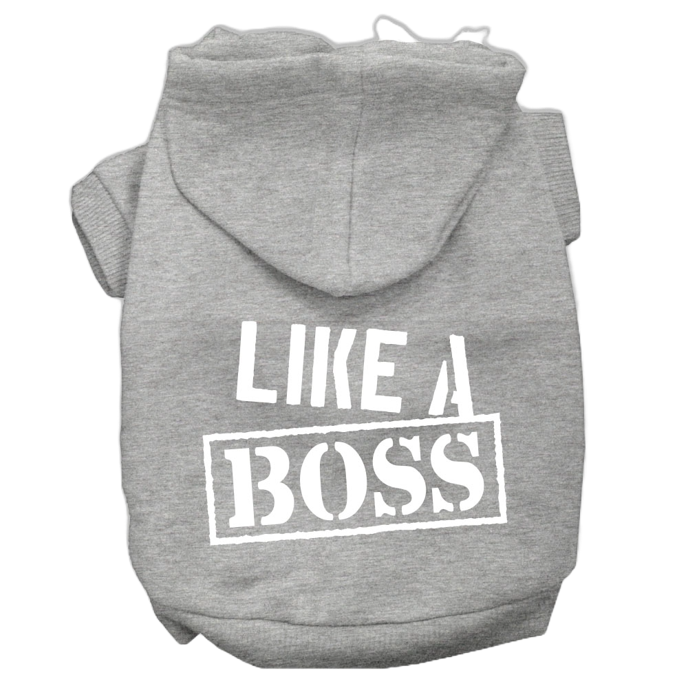 "Like A Boss" Pet Hoodie – Soft Cotton Blend Dog & Cat Outfit for All Sizes