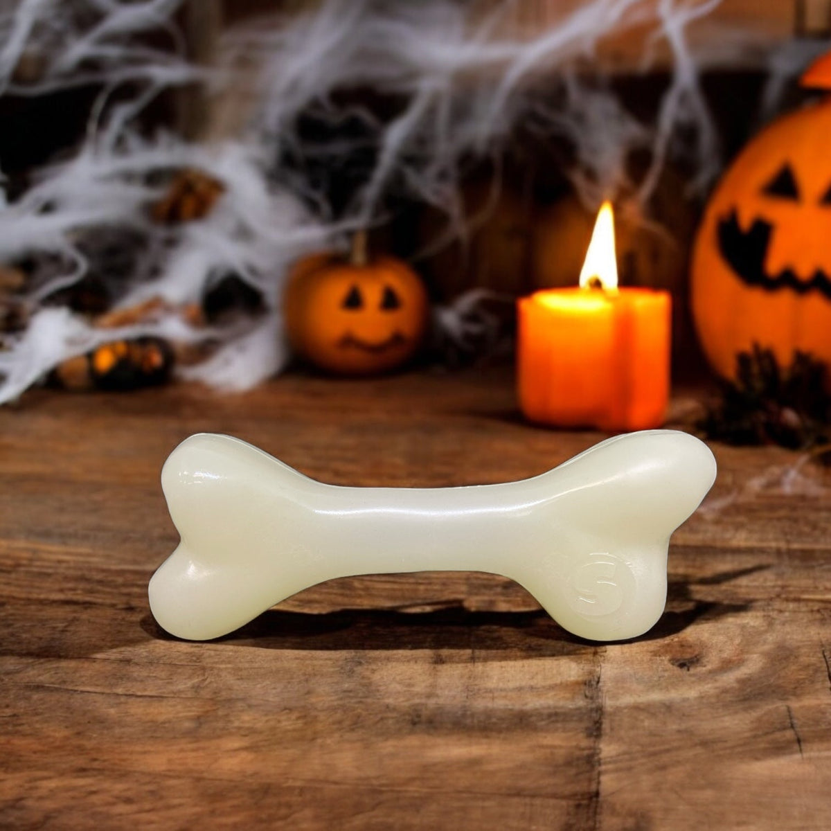 SodaPup PUP-X Glow-in-the-Dark Dog Bone – Large Floating Chew Toy