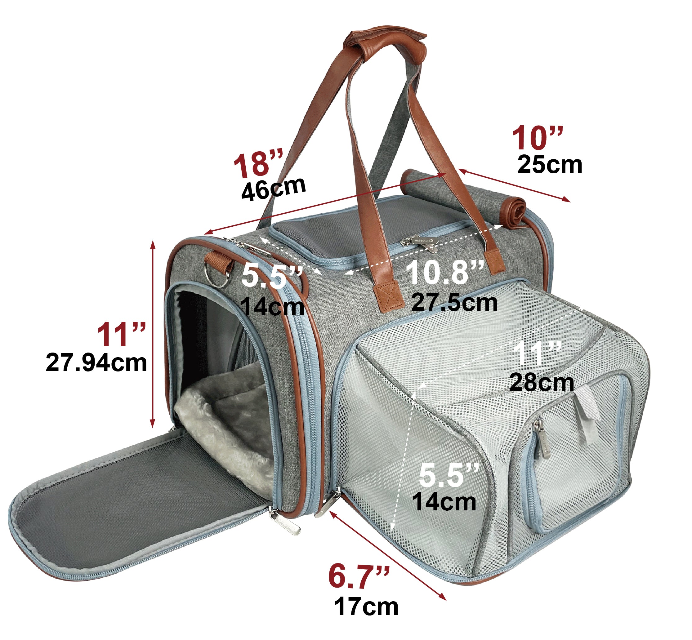 Mr. Peanut’s Gold Series Expandable Pet Carrier – Airline Compliant Soft-Sided Travel Bag for Small Dogs & Cats
