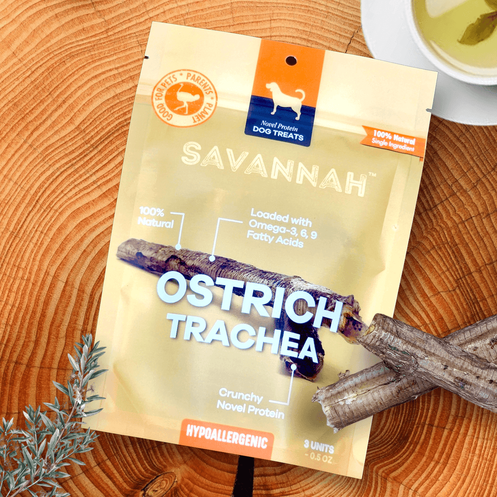 Crunchy Ostrich Trachea Cuts – Light, Hypoallergenic Chews for Small & Medium Dogs